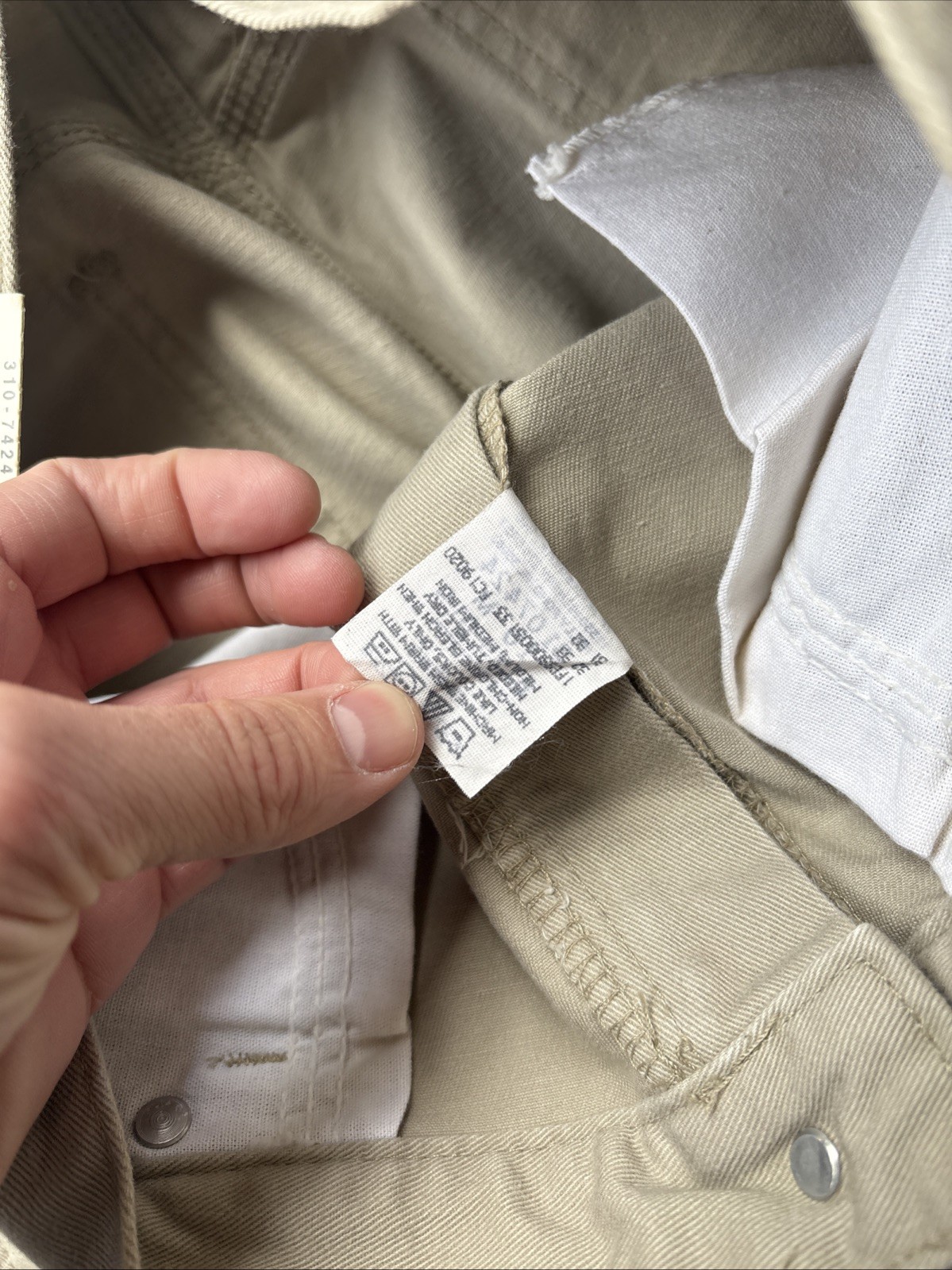 Vintage Riveted By LEE Carpenter Pants Wide Relaxed Khaki Tan Beige Women’s 10 M