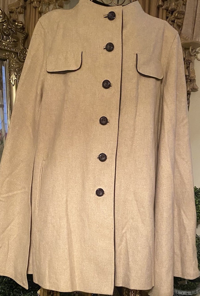 Vintage 60s Cape Country Pacer 100% Wool Poncho Cloak Waking Coat Women’s Sz XL