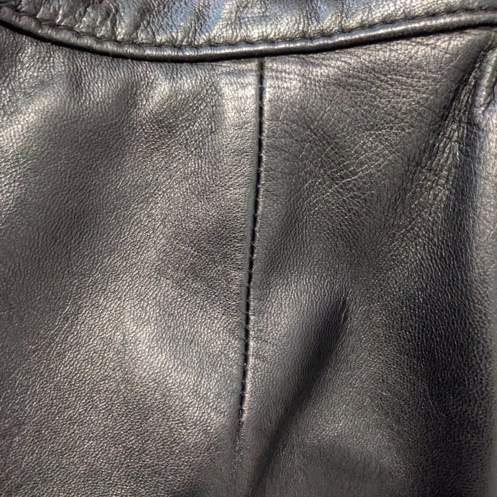 VINTAGE 70s / 80s Maglia Black LEATHER Midi Skirt, Fully Lined, Sz. 4