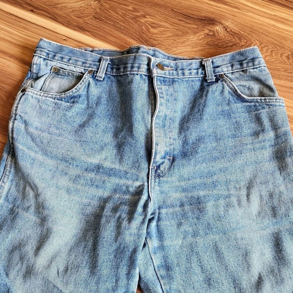 Vintage 80s Mom Jeans Calvin Klein 35×30 High Waisted Med Wash 38 USA Denim