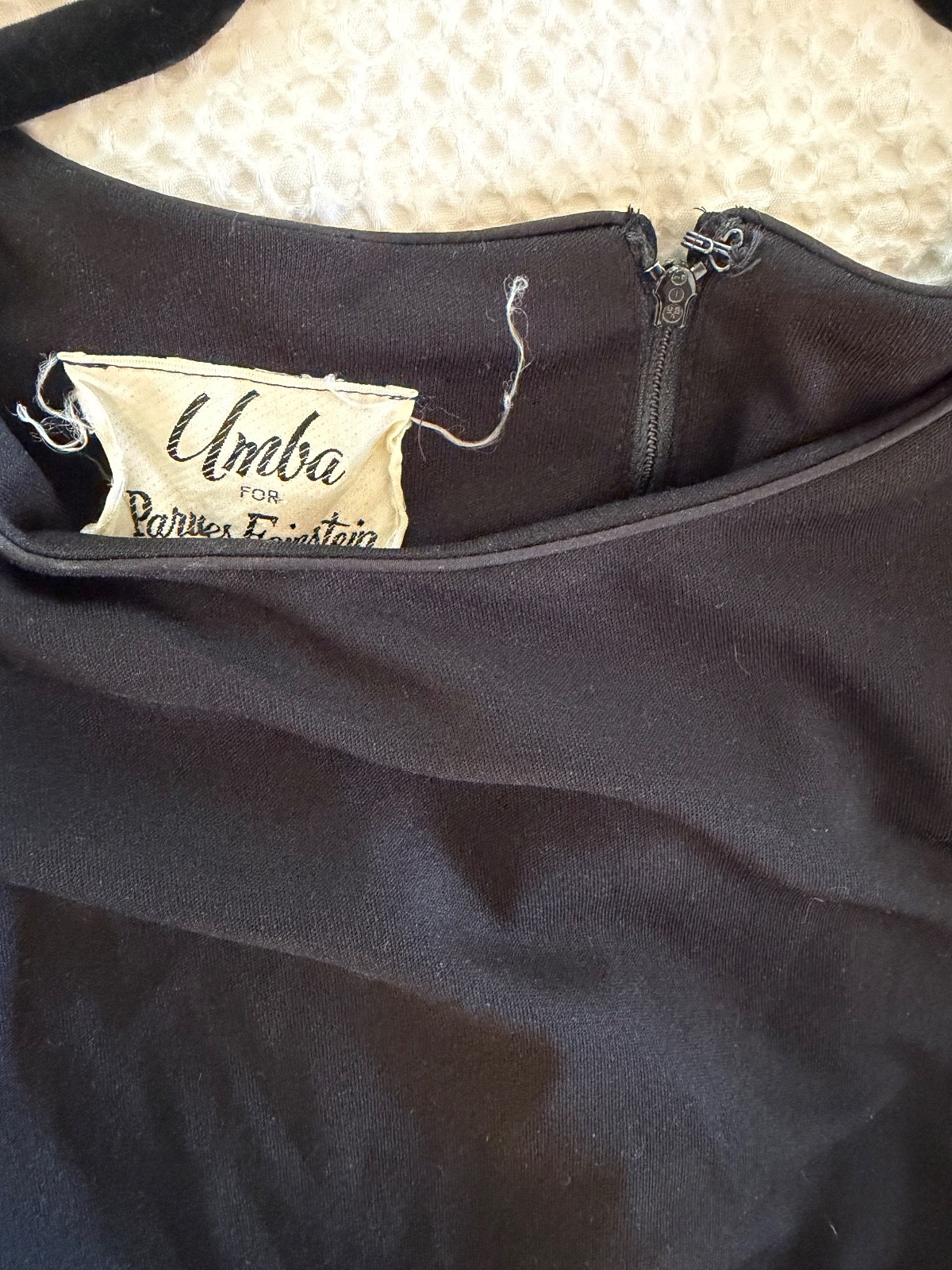 Vintage Umba for Parues Feinstein 1960s Cocktail Mini Dress Puff Sleeves