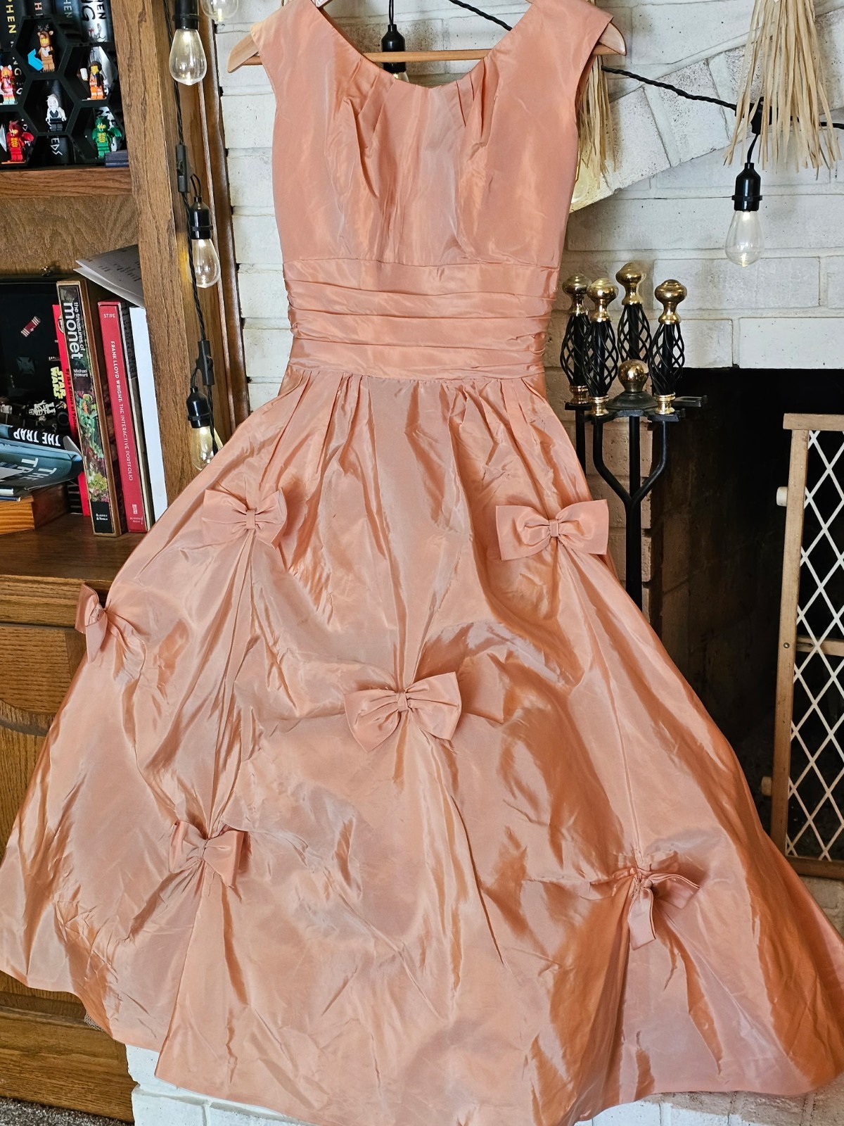 Pink Tafetta Cocktail Dress With Bows