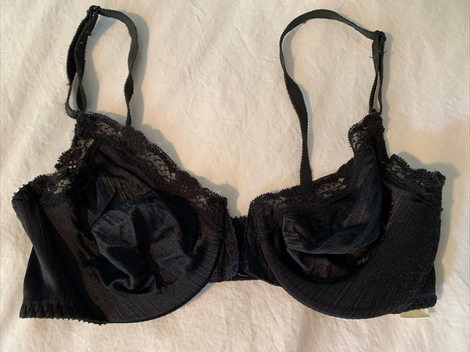 Vintage Victoria’s Secret 34C Sheer Black Lace Front Closure Underwire Bra