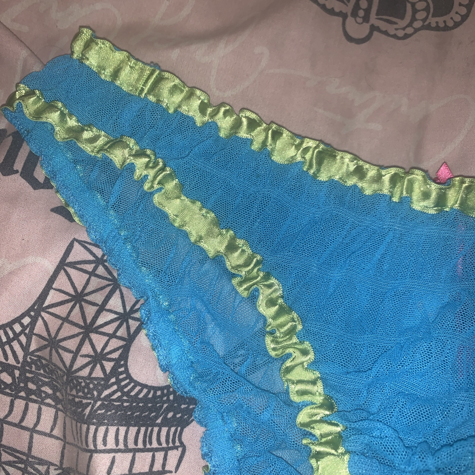 Victoria’s Secret Sexy Little Things 2007 M Bikini Panties All Lace Satin Trim