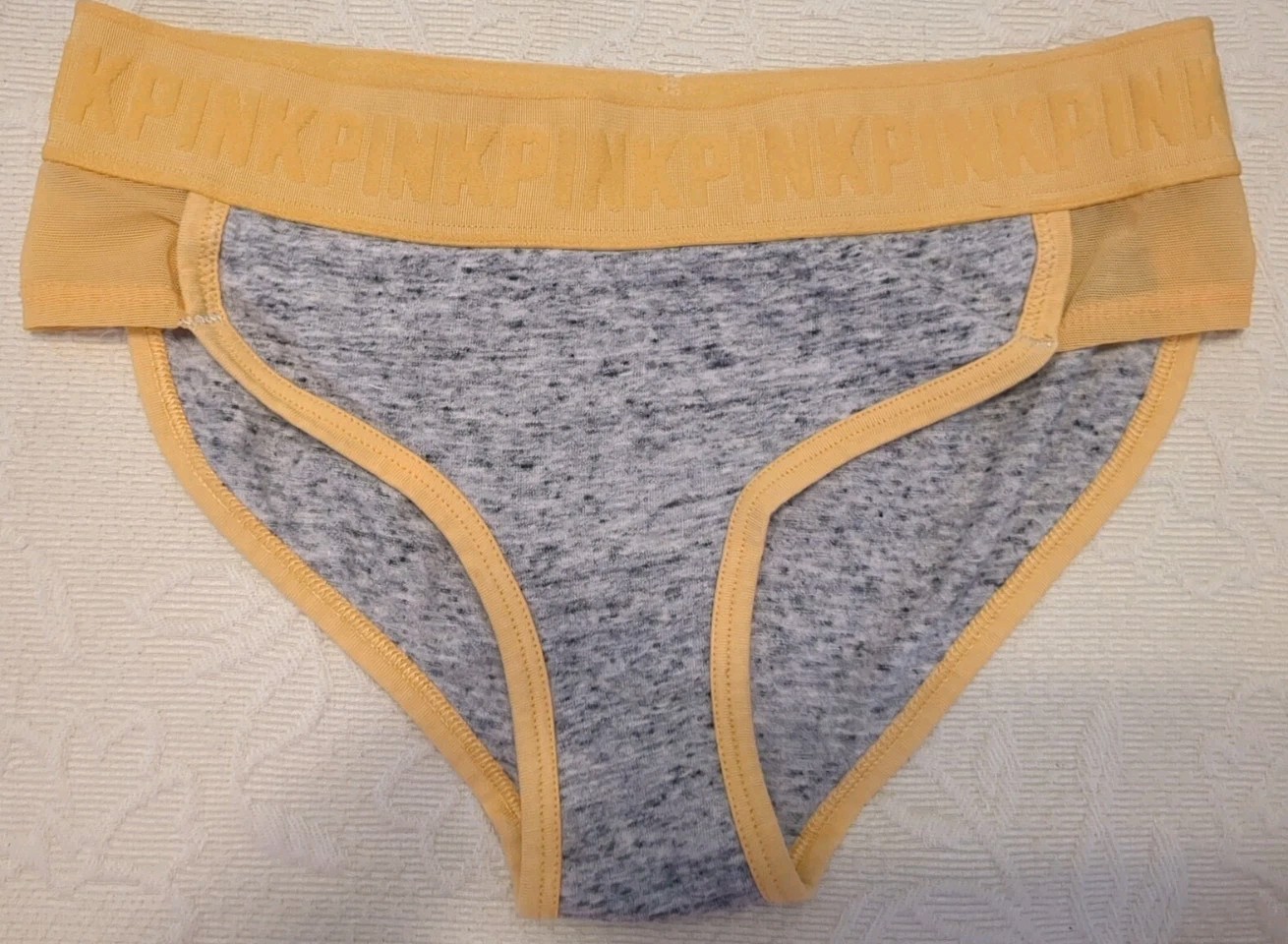 Rare VTG VS PINK Graphic Cotton Low Rise Hipster Panty Dog Logo XS