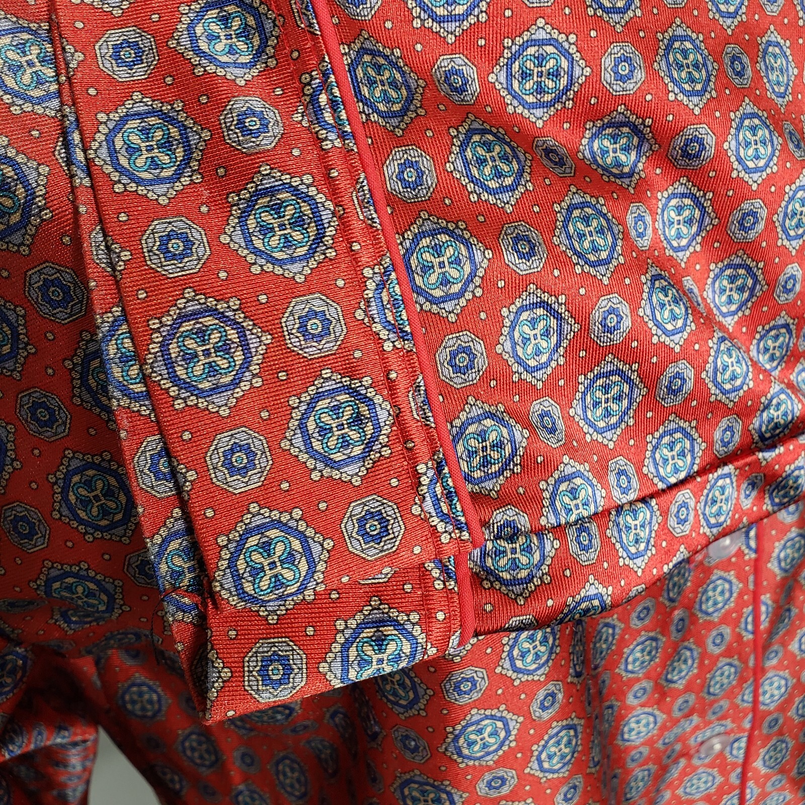Vtg Private Moments New York Night Shirt Silk Sz L Button Up Sleep