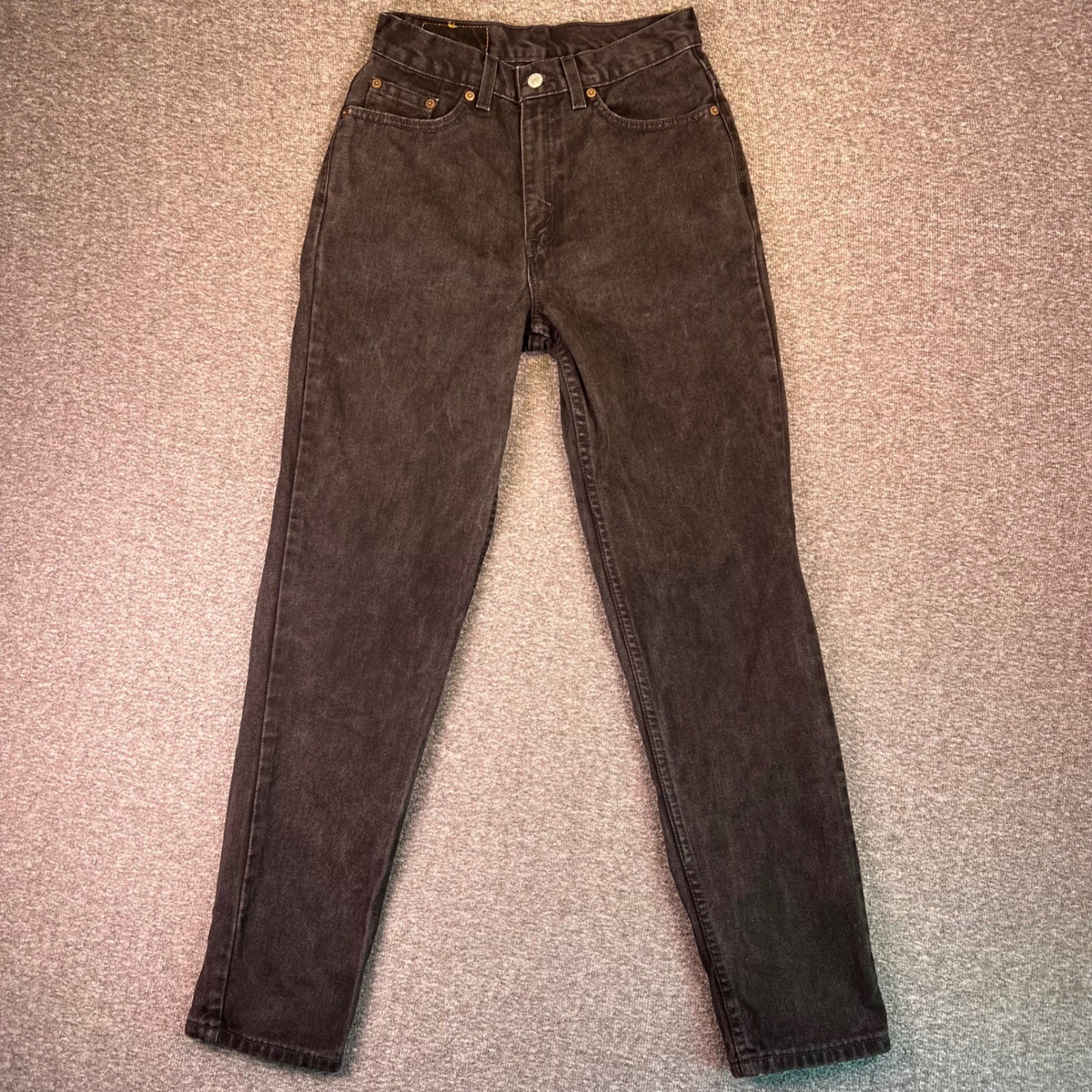 Vintage Y2K Levis 512 Jeans Women 8 MIS M Black Slim Fit Tapered Leg USA 27×30.5