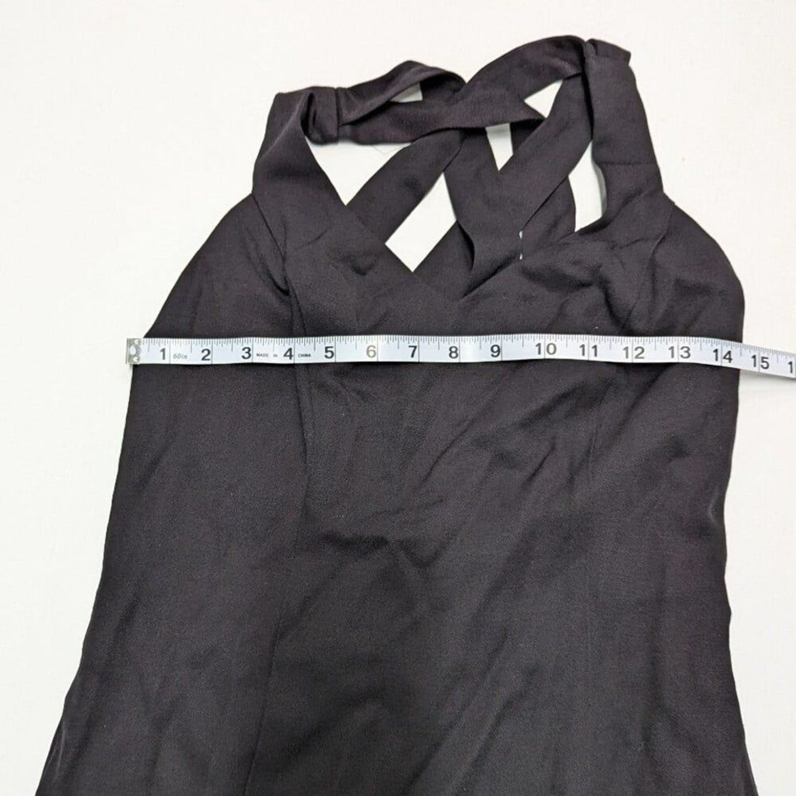 Vintage Minimalist LBD Strappy Mini Black Dress Miss Ashlee California Size 6