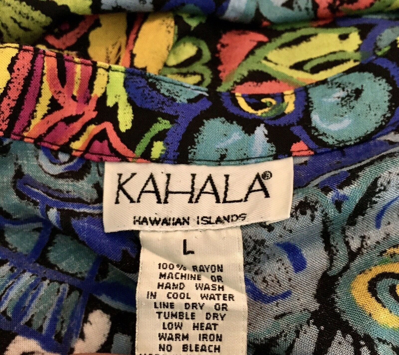 Vintage 80s Kahala Colorful Abstract Floral Sleeveless Hawaiian Maxi Dress