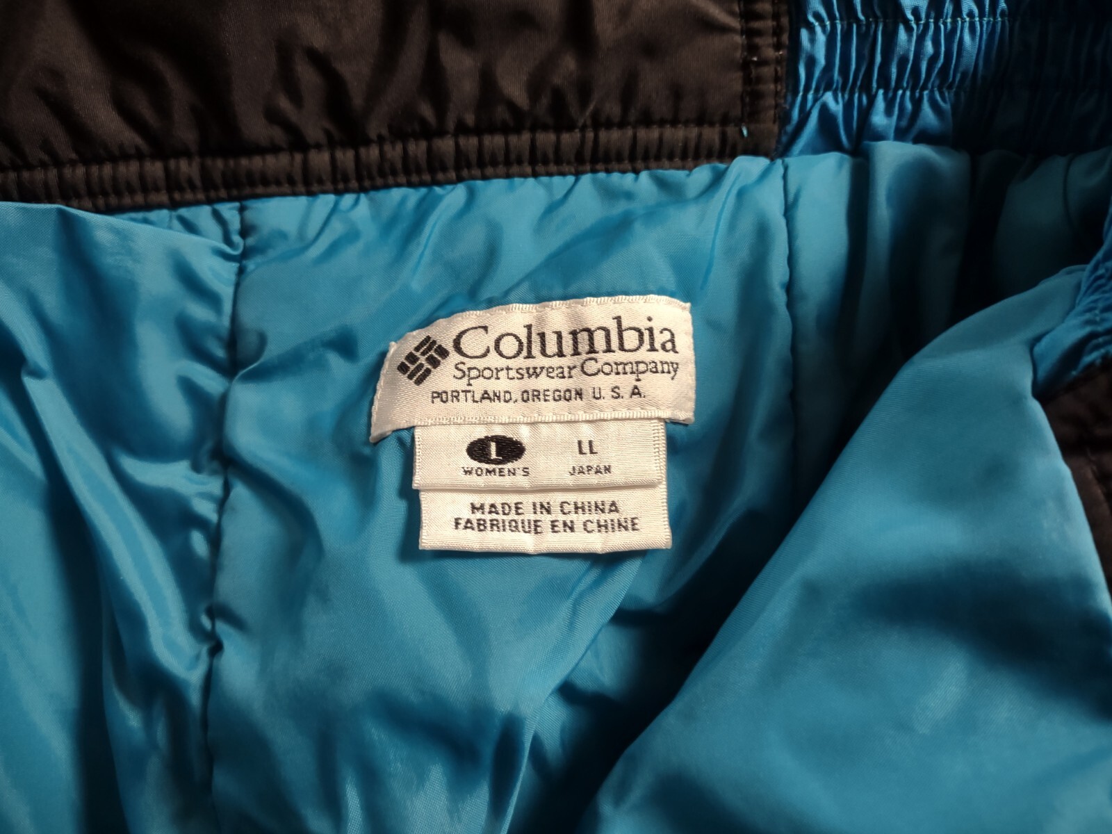 VTG Columbia Bugaboo 3-n-1 Ski Jacket & Pant Set w/ Gloves TealPurpleBlack Sz L