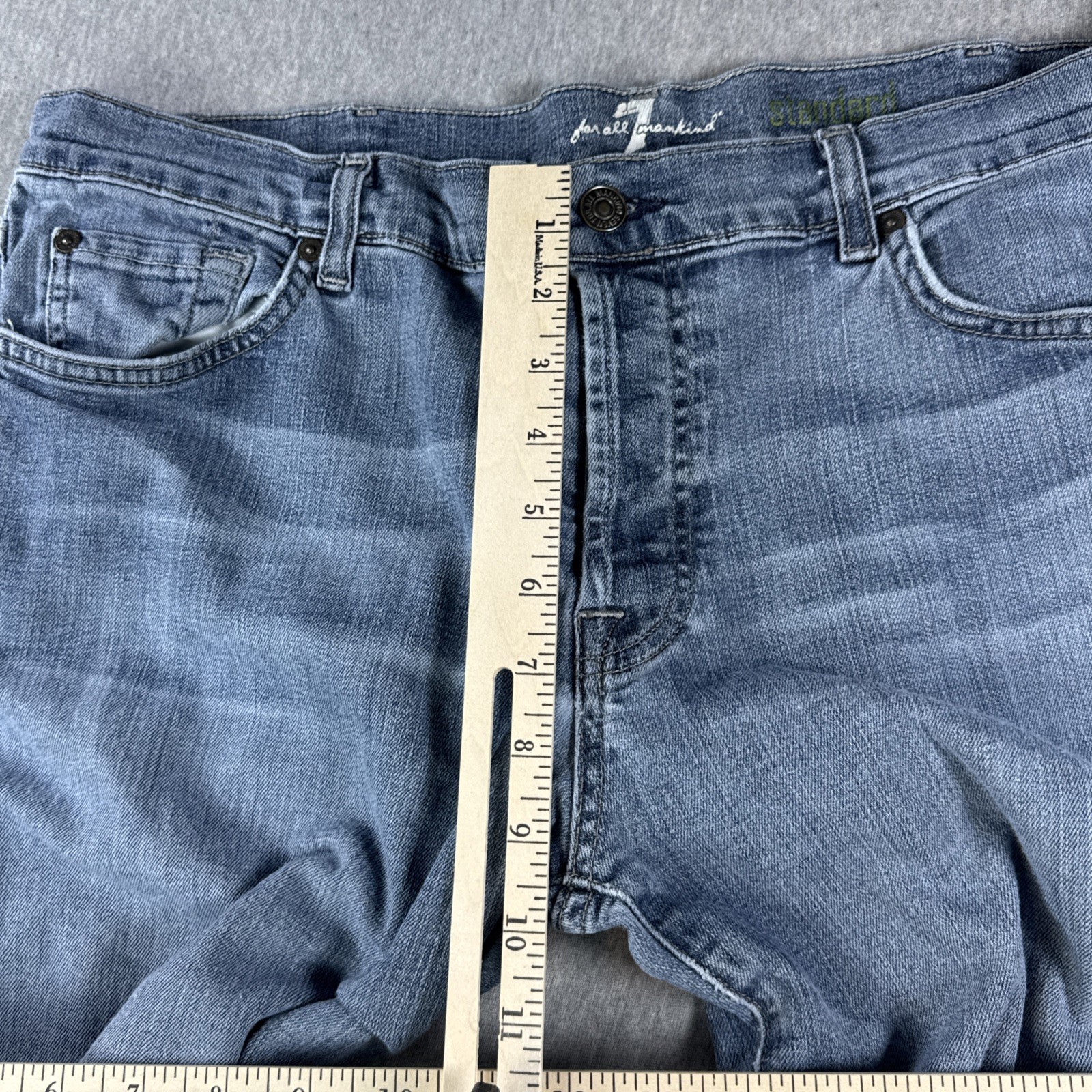 7 For All Mankind jeans Y2K women Embroidered Pocket Button Fly Standard Size 38