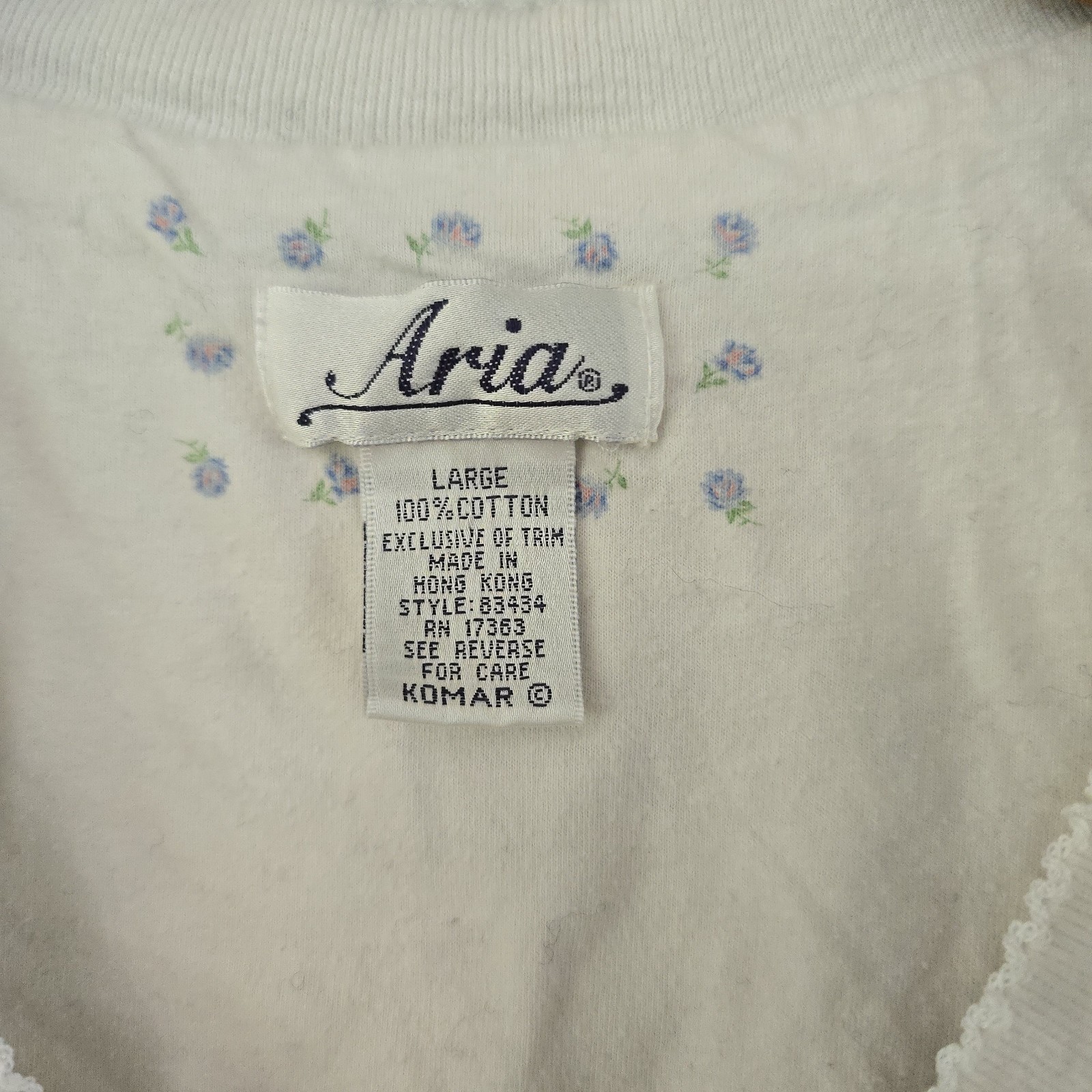 VTG 90s Nightgown Nap Dress Feminine Ditsy Floral Lace Cottagecore Grandma Sz L