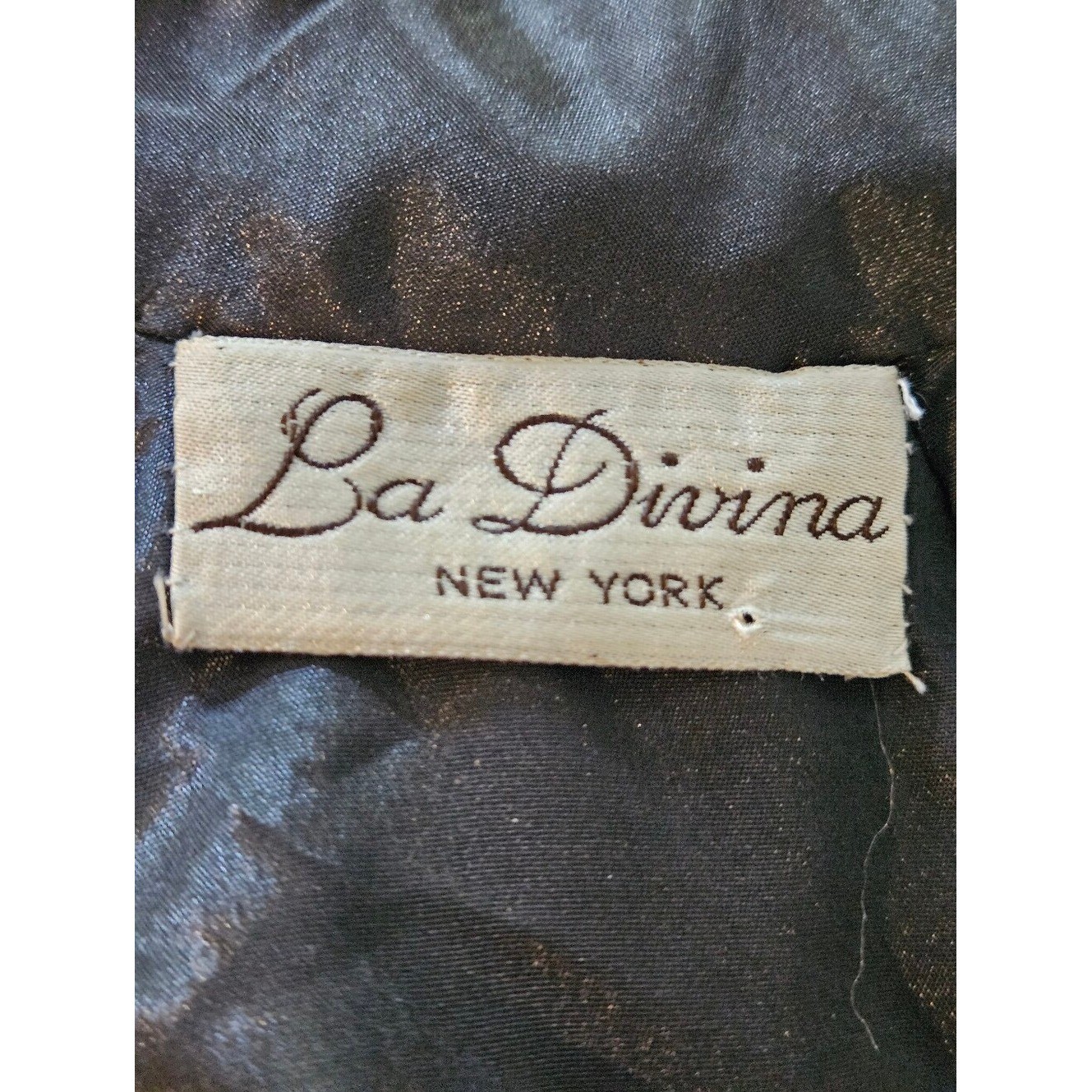 Vintage La Davina 80’s Silk Sequined High Neck Sequin Party Dress