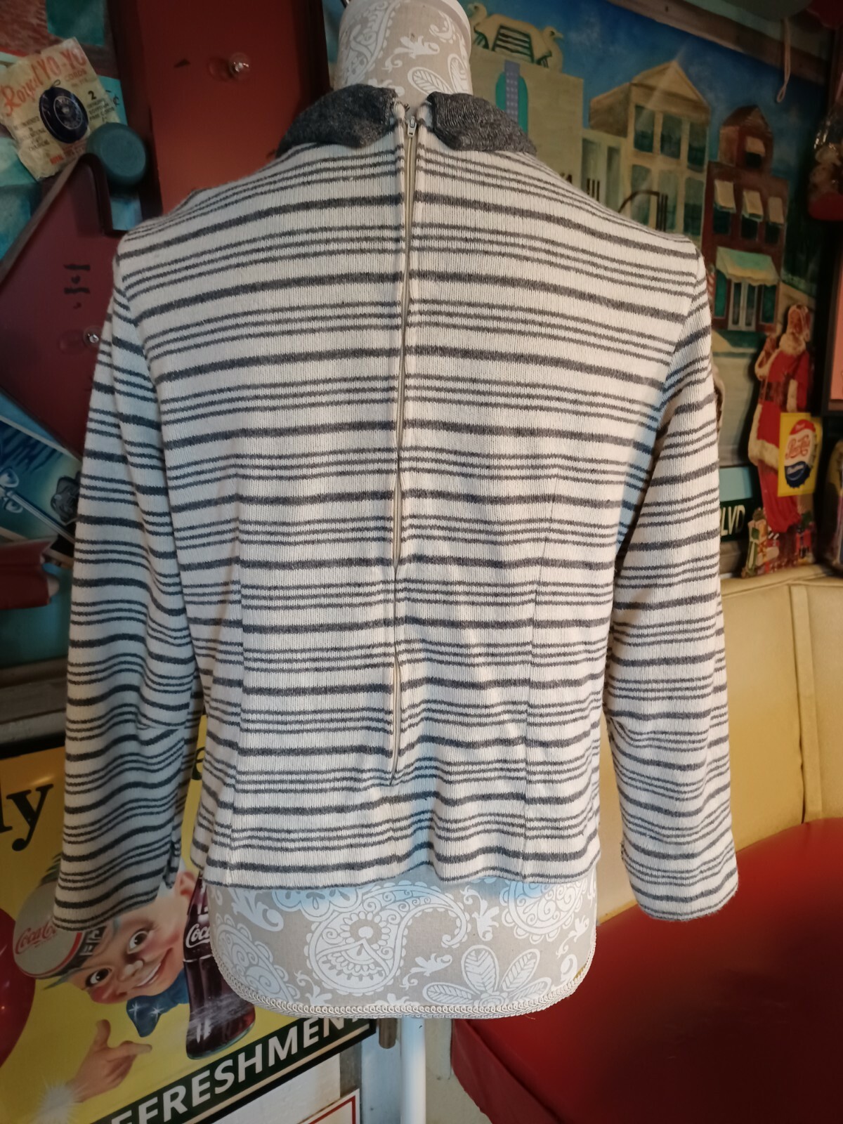 True Vintage Mid-century Modern 1960s Knit Sweater Top Mod Go-Go MCM