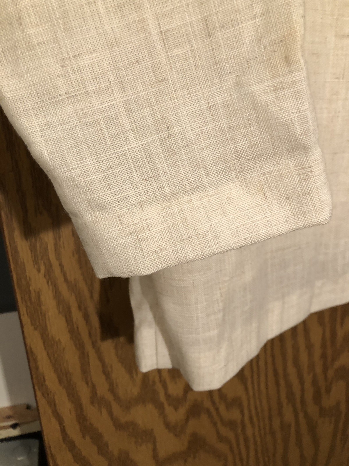 Women’s Size L Ivory Polyester Rayon Lined VANITY Blazer 32 Long 23 Chest