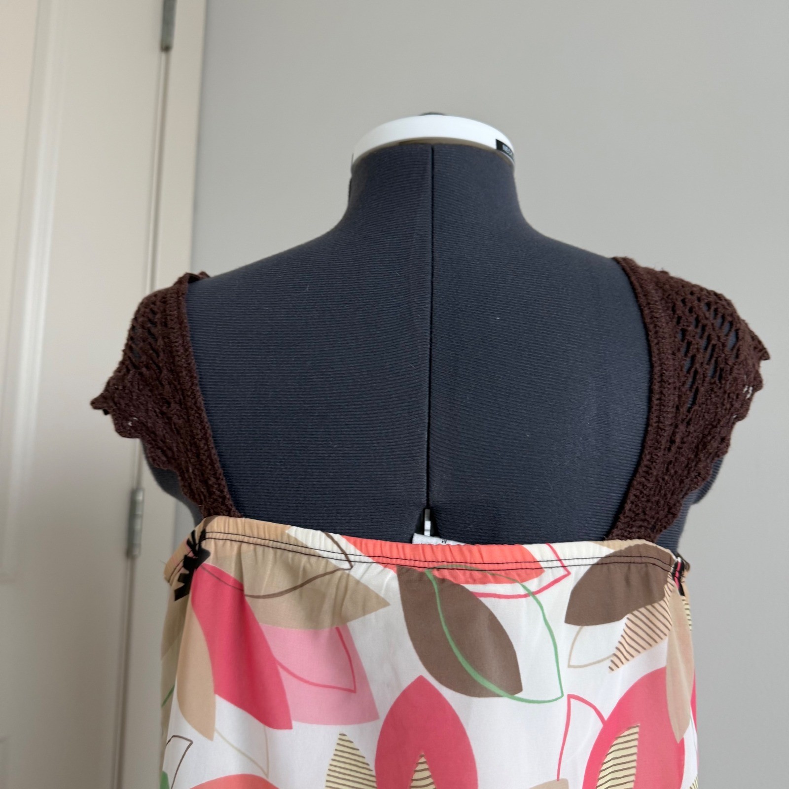 Vintage Y2K Soulmates Print Crochet Top Size Medium
