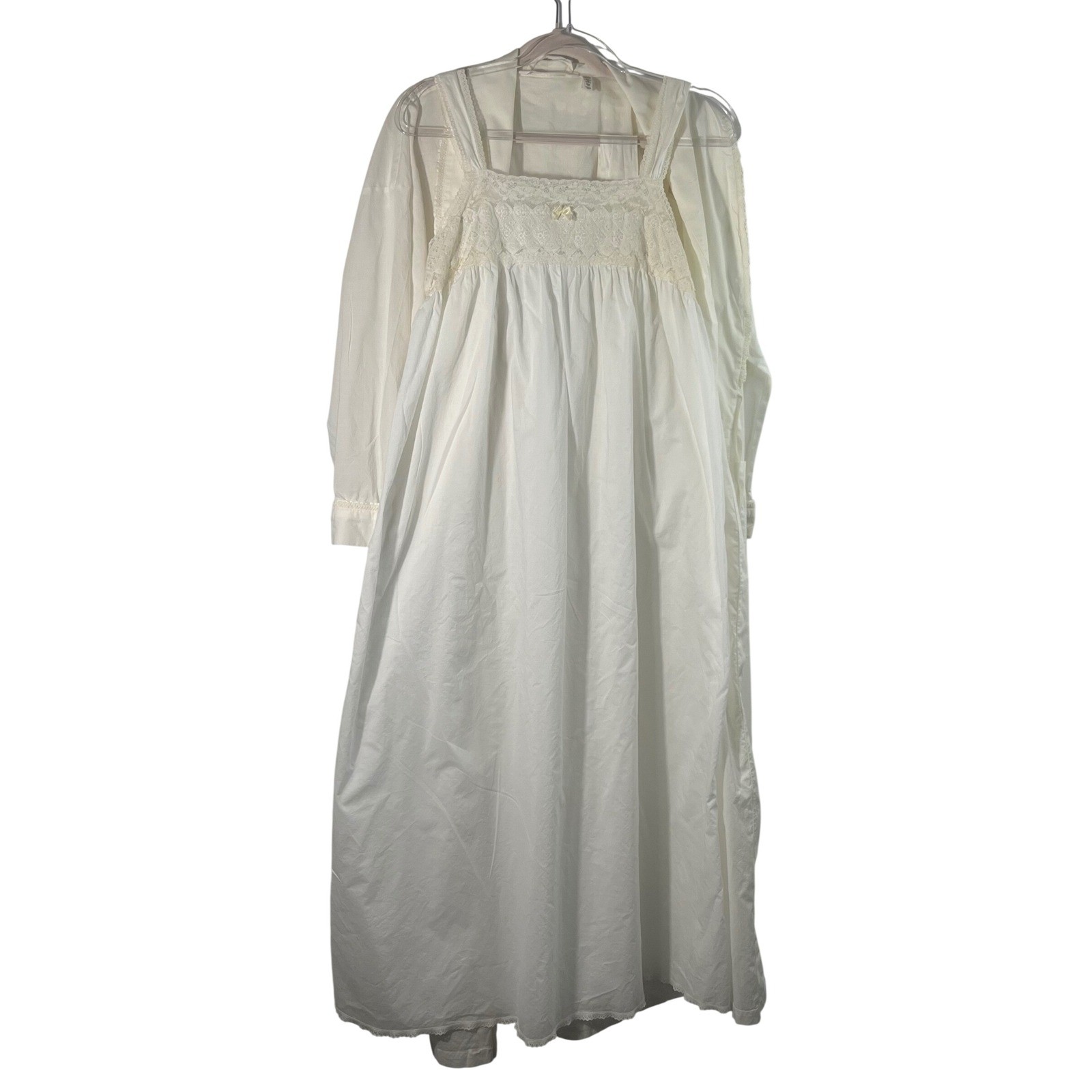 Vintage Victoria’s Secret Country Romantic Prairie RobeNightgown Maxi XS/S Flaw
