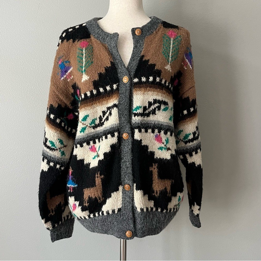 VTG Wool/Alpaca Blend Cardigan Sweater / SZ M/L