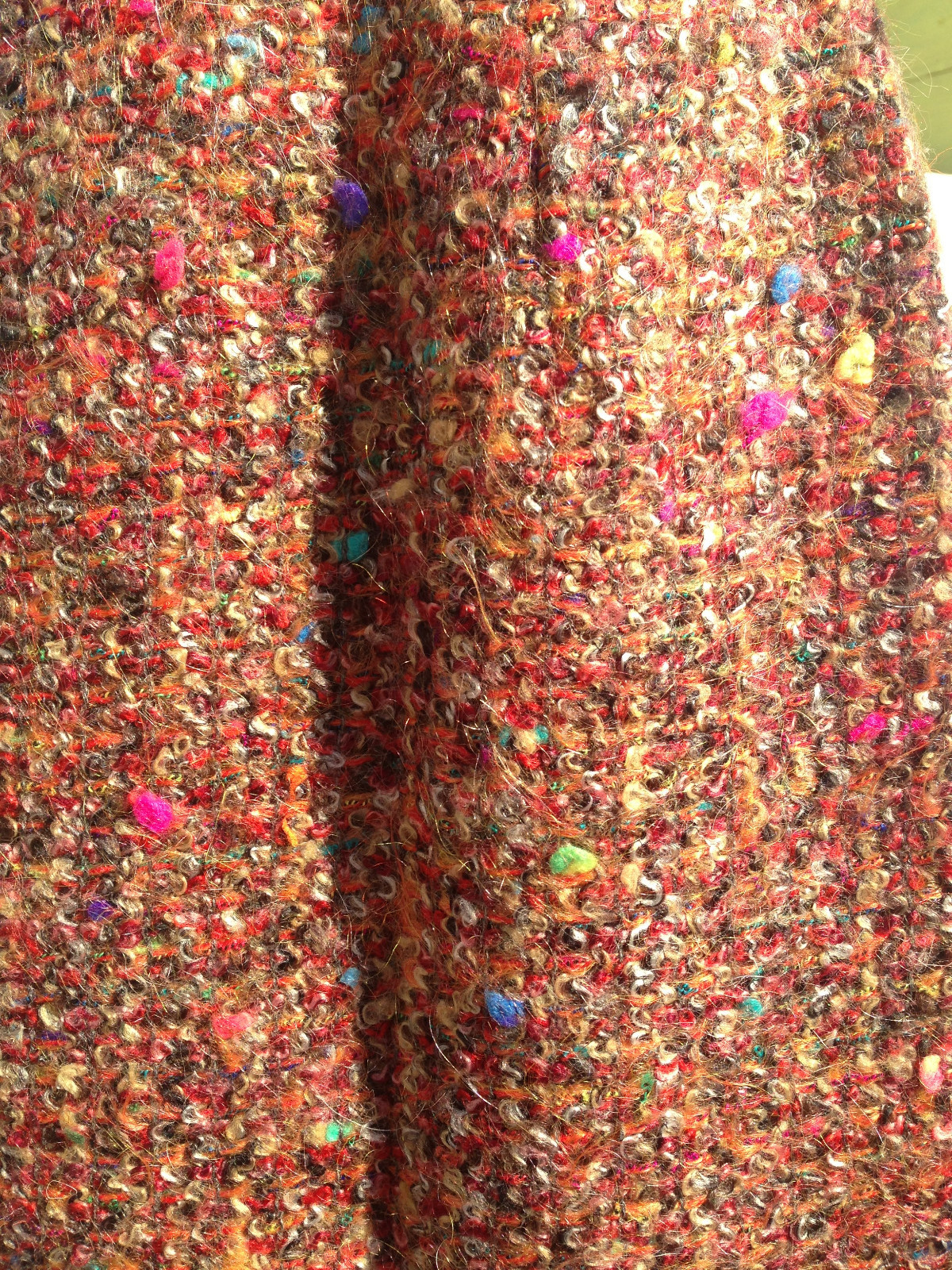 BERGDORF GOODMAN Mohair Skirt Hi Waist Jennifer George Boucle Nubby Tweed 8