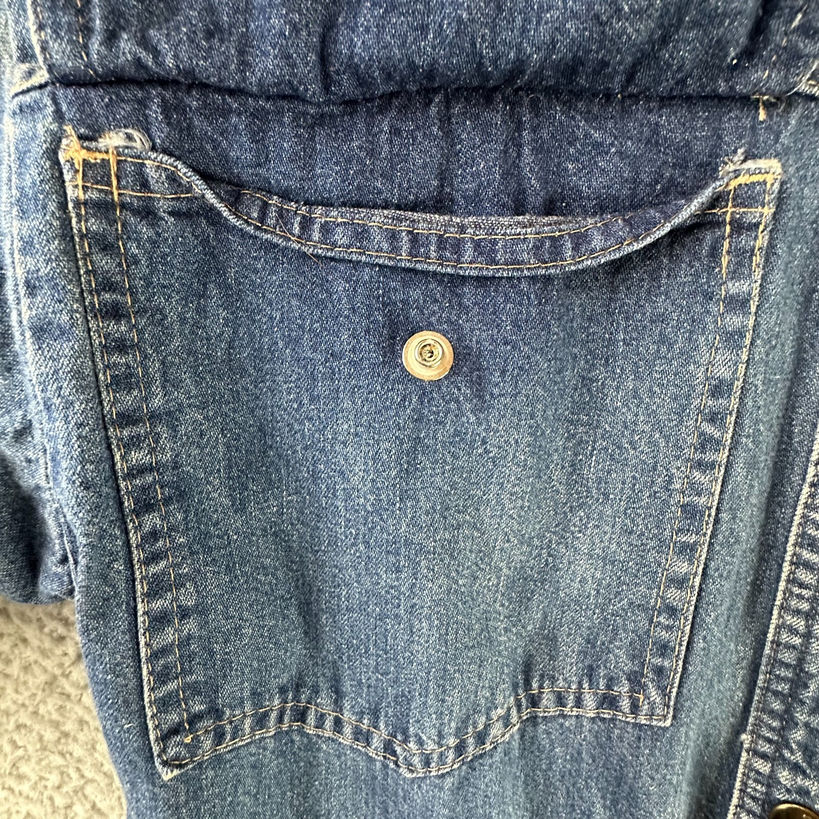 Vtg Jumpsuit Womens Medium 80s IDEAS Romper Coveralls Denim Snap Jumper