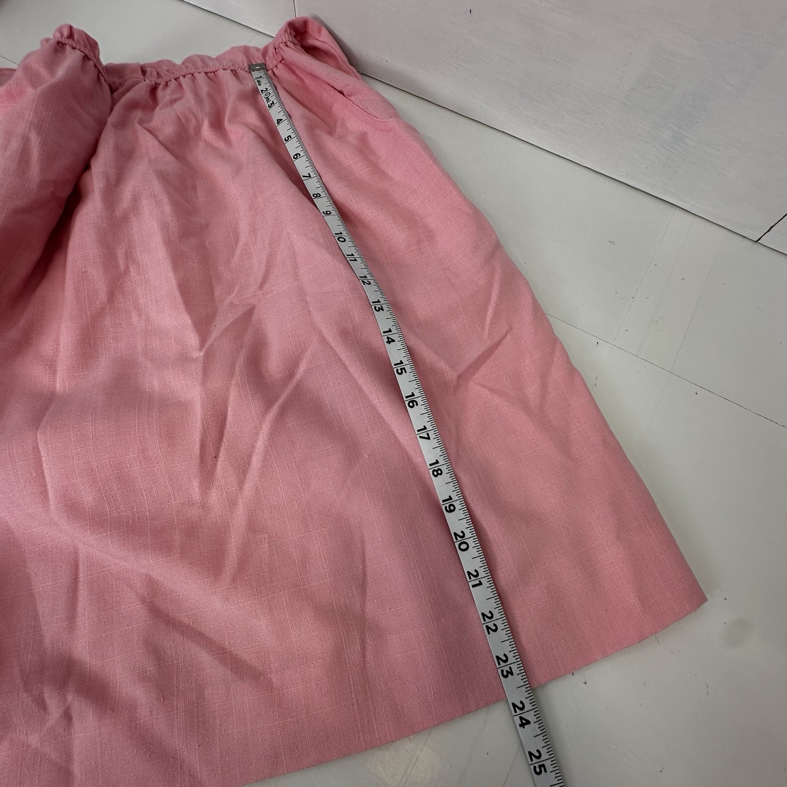 VTG Leslie Fay Womans Pink Shirt DressUSA Belted Pockets Cottagecore 90s 14 READ