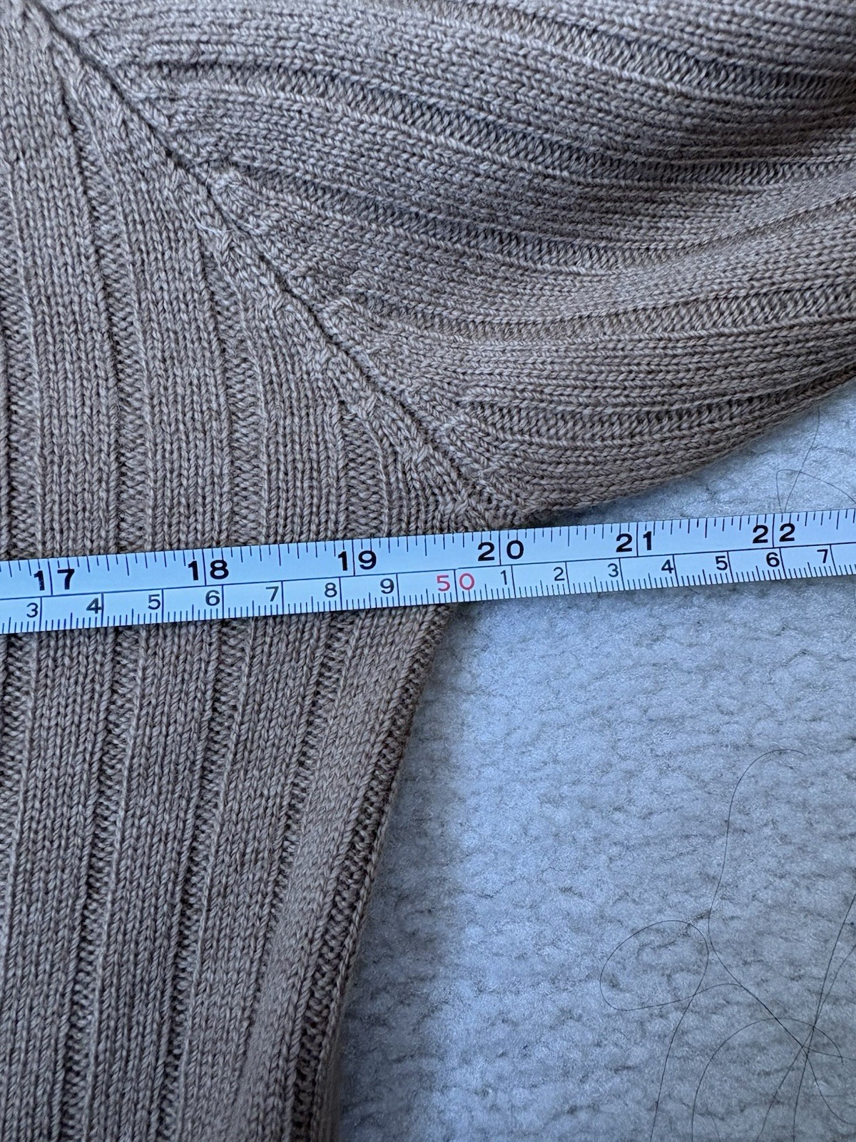 Vintage Lands’ End camel hair Direct Merchants made in Scotland tan cardigan sz6