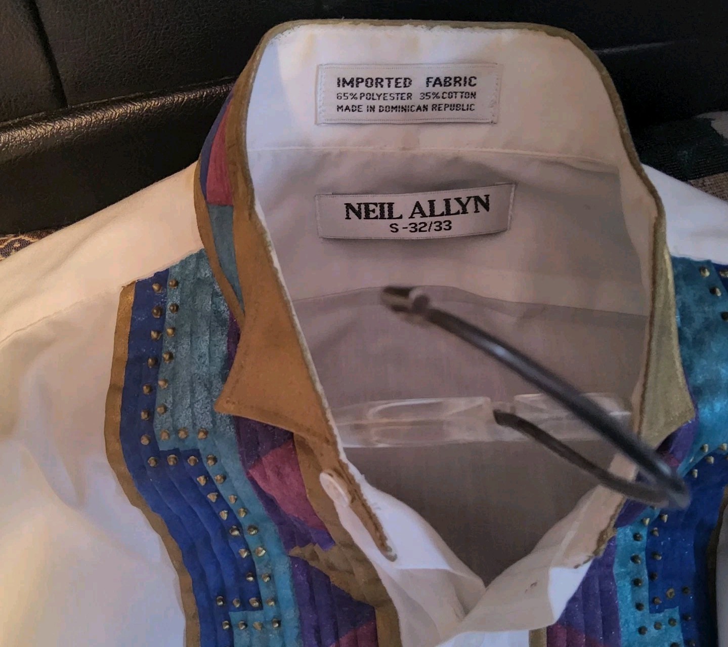 Vintage Neil Allyn Tuxedo Shirt Men’s S Ladie’s M Southwestern Custom Rodeo