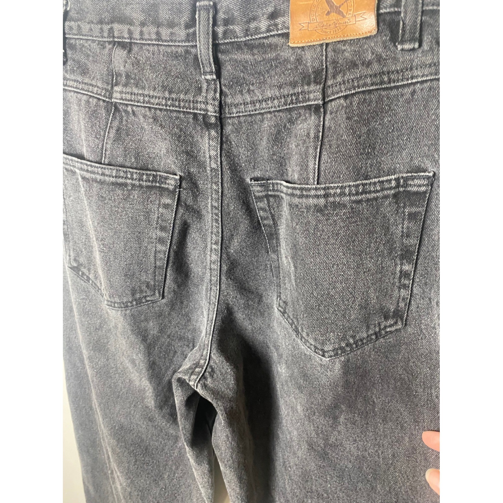 VTG Eddie Bauer Womens Pleated High Waist Tapered Mom Jeans Acid Wash Gray 10