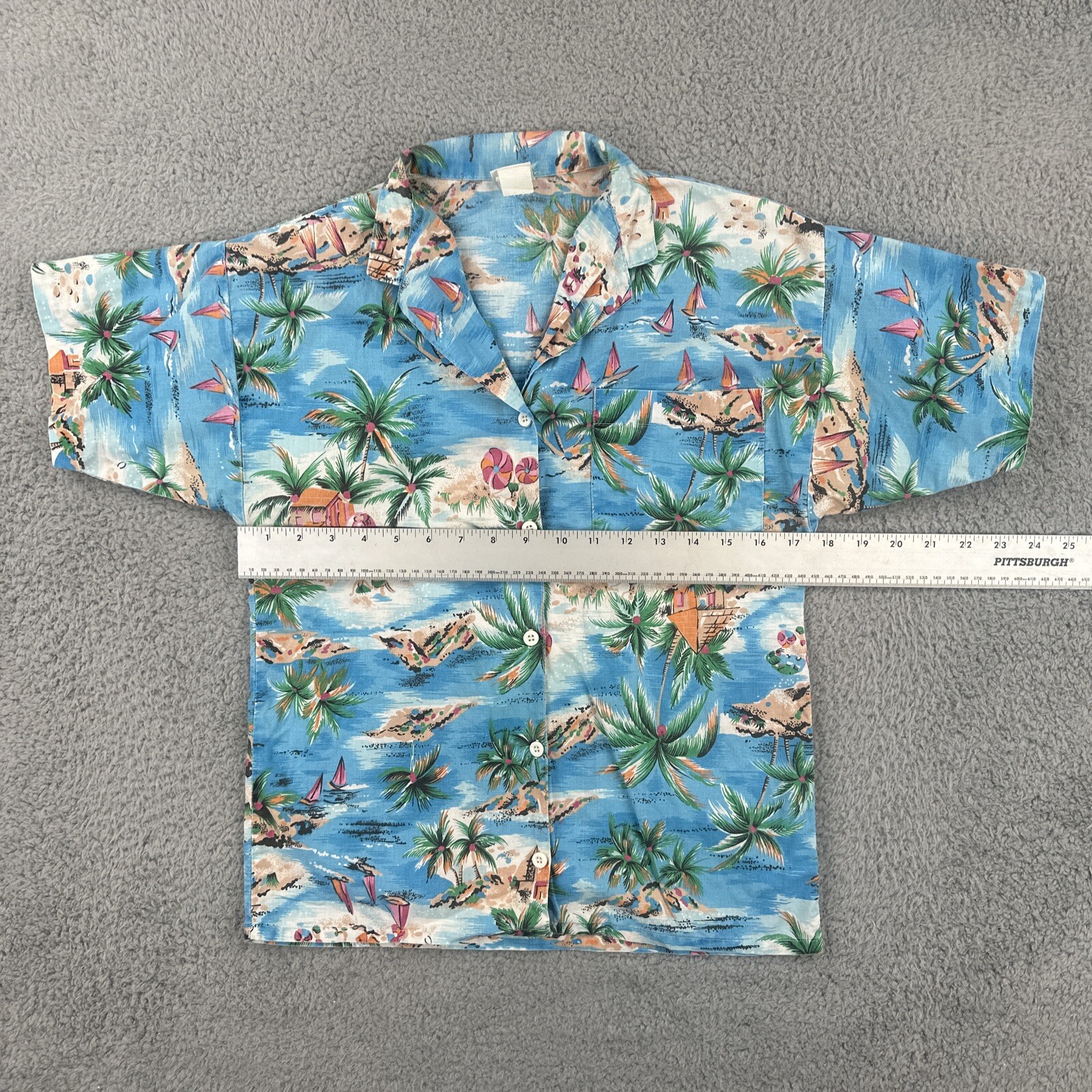 Vintage Palmetto’s 90s Women’s Size S Hawaiian Beach Camp Button Up Shirt EUC