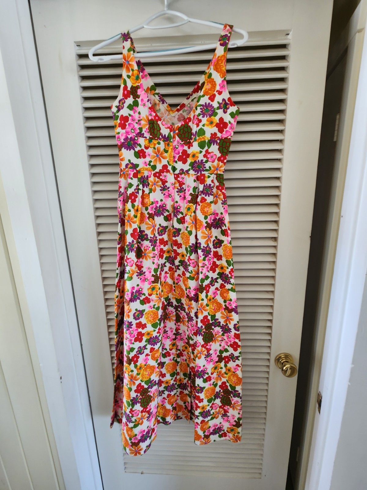 Vintage Made In Hawaii For Kimos Polynesian Shop Acrylic Hawaiian Dress