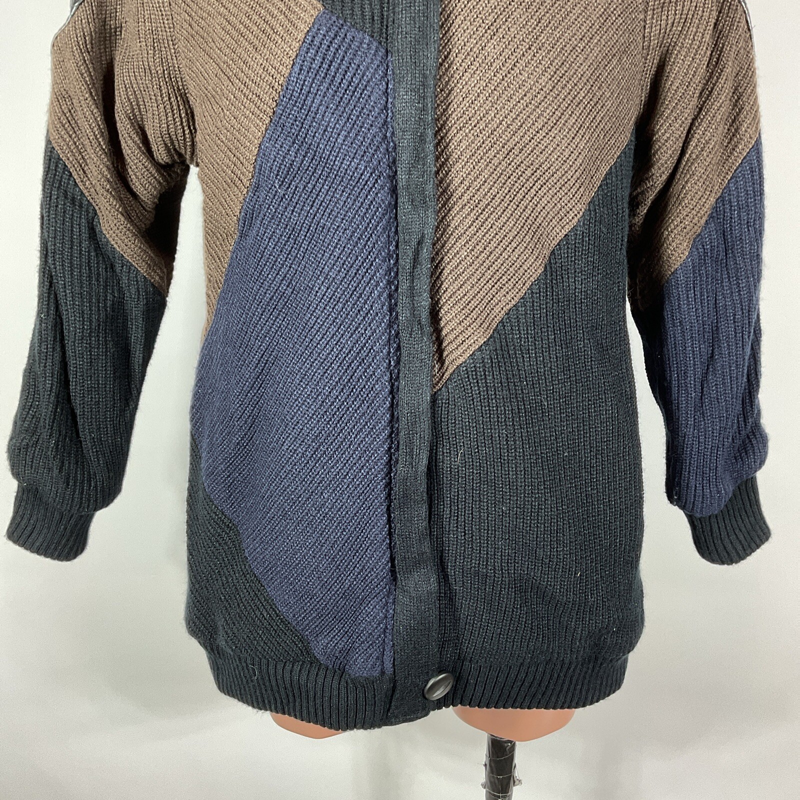 Sweater Coat/Jacket Leather Batwing Aurora International by ABBMOOR 1X Plus VTG