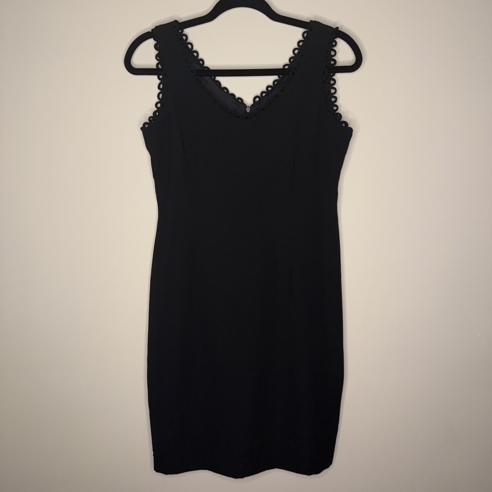 Vintage Danny & Nicole New York Little Black Sleeveless Lined Darted Dress 4P