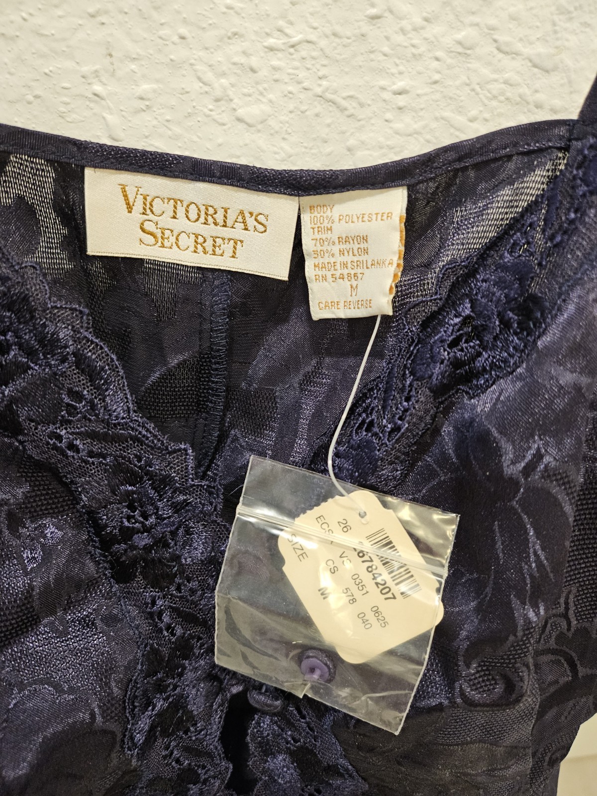 NWT M Vintage Gold Tag Victorias Secret Lace Floral Romper Lingerie Purple