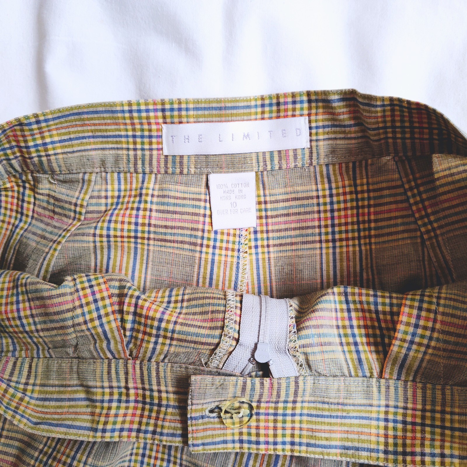 Vintage Y2K The Limited Plaid Skort Light Academia Twilight Bella 90s Poplin