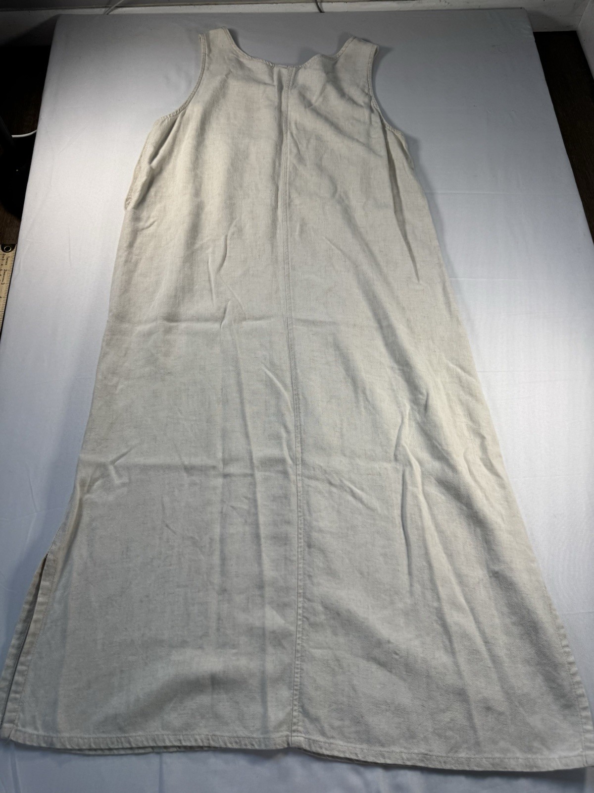 Vintage 90’s Linen Dressing Clio Boho Sleeveless Maxi Dress Women’s s Medium