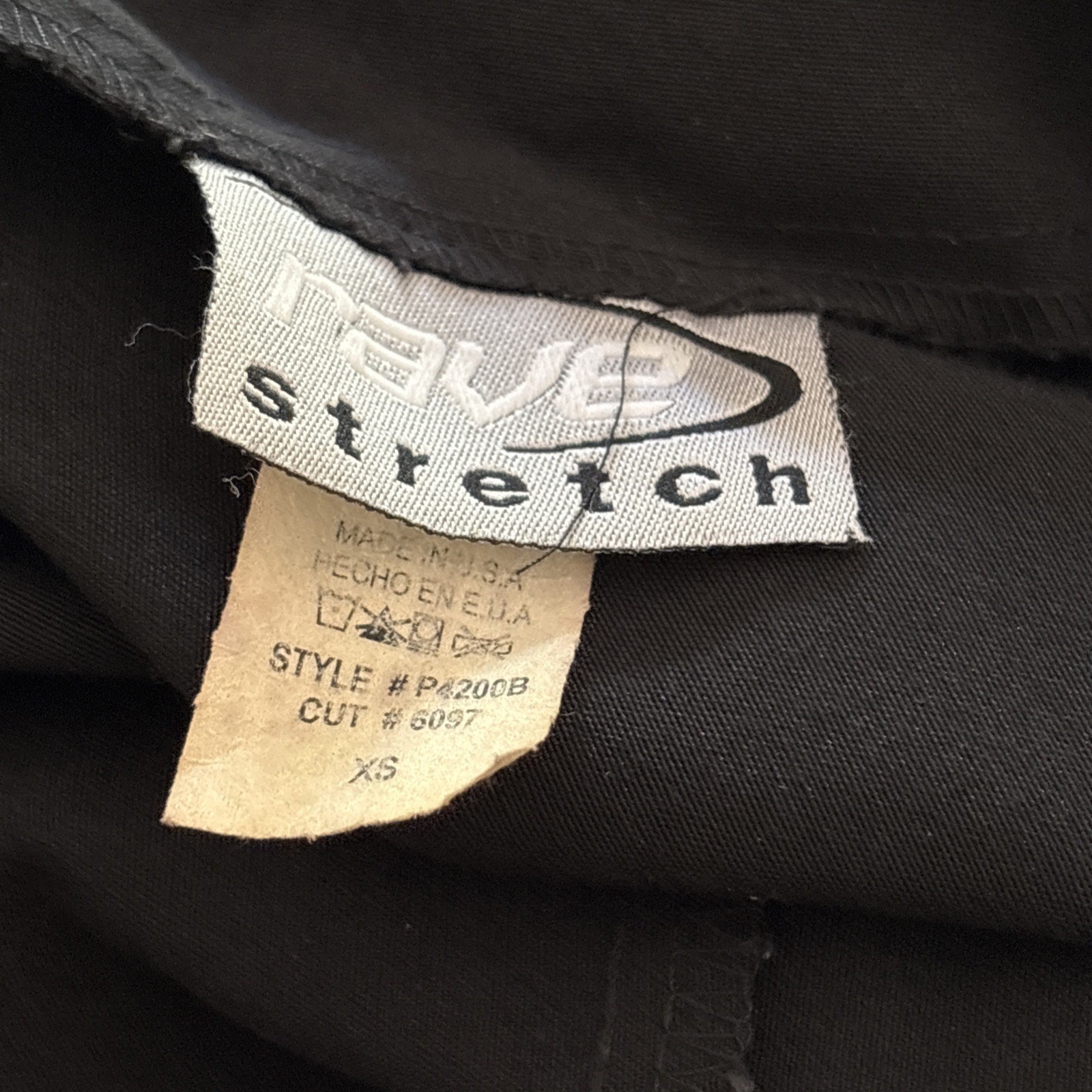 90s Y2K VTG Pants Flare Low Rise Back Zip Beaded Black Fairy Grunge Size XS