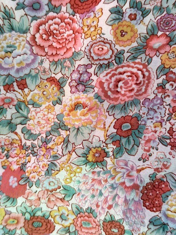 J.G. Hook + Liberty of London VTG 80s Floral Cotton Short Sleeve Summer Dress 10
