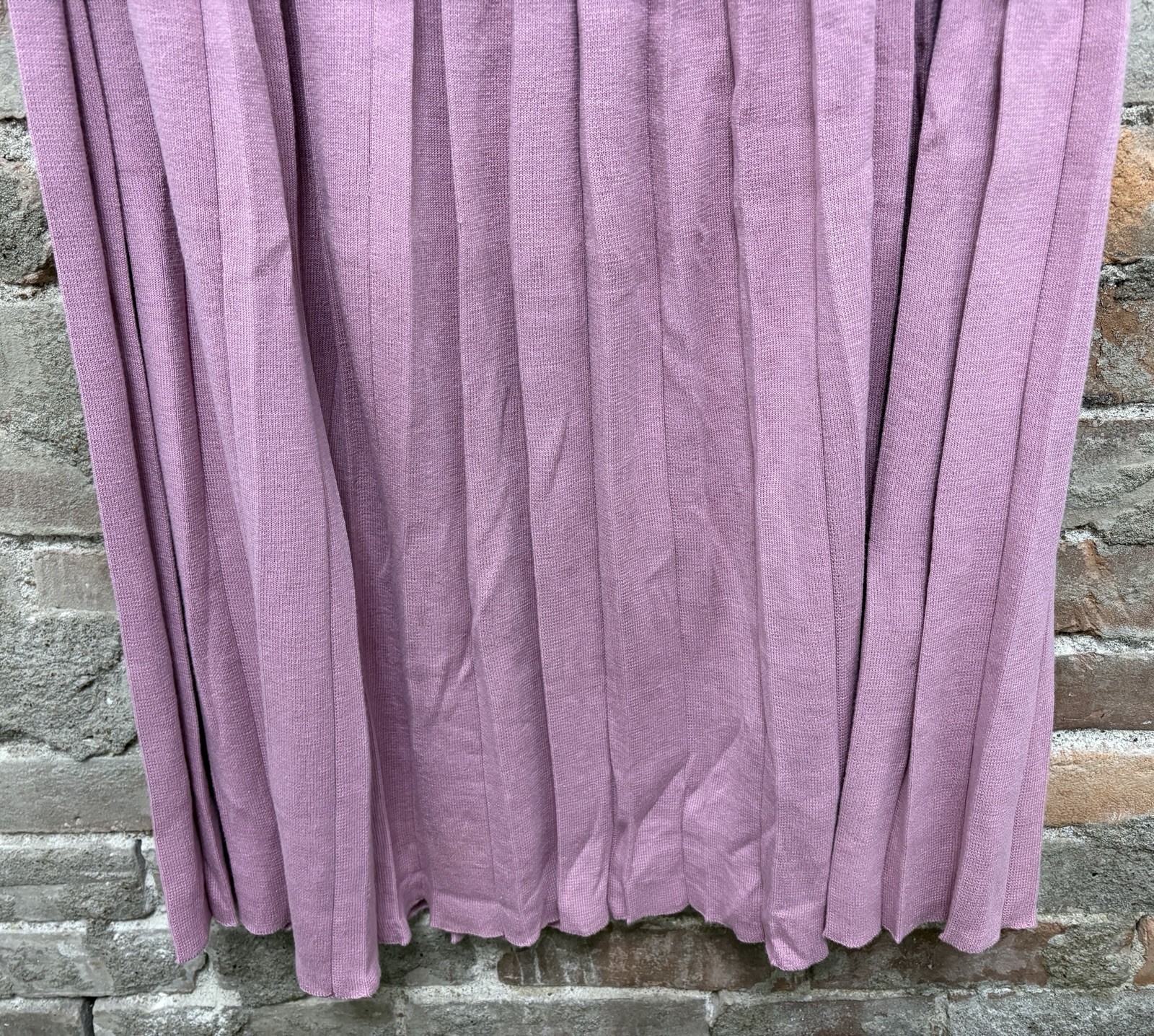 NWT Vintage TANNER SPORT Ice Pink Drop Waist Pleated Sweater Skirt Women’s Large