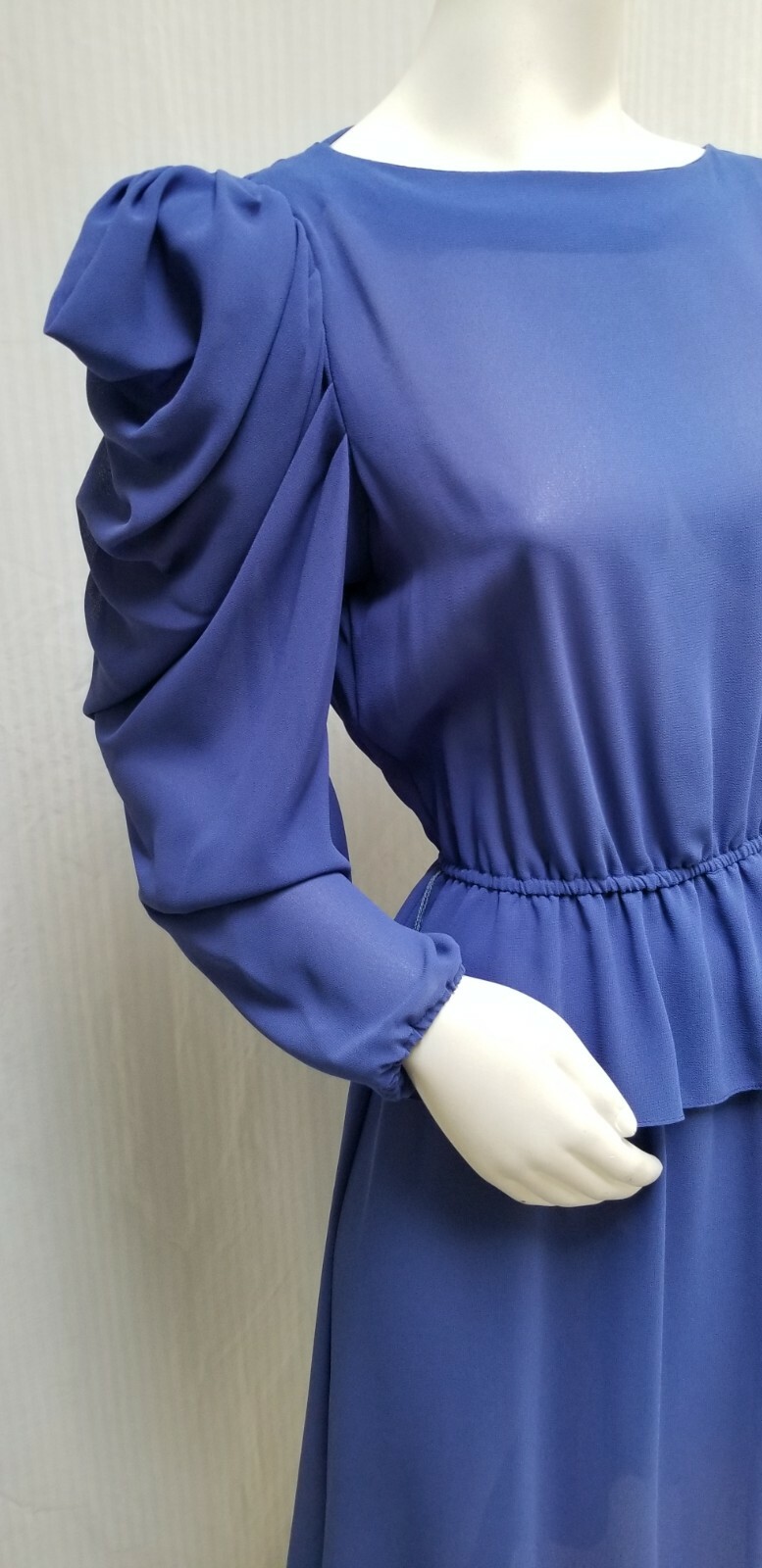 Vintage 1980’s BILLY JACK FOR HER Sheer Purple Goddess Draped DRESS -Size M- EUC