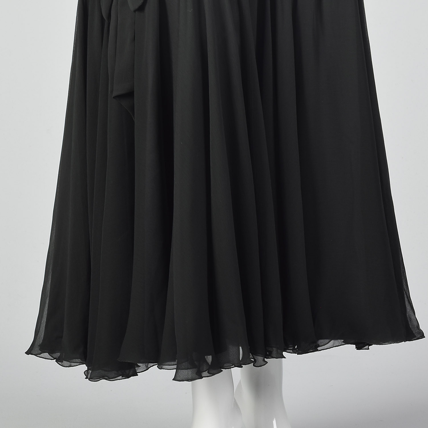 Small 1980s Black Drop Waist Printed Dress Gold Glitter VTG Long Maxi Party