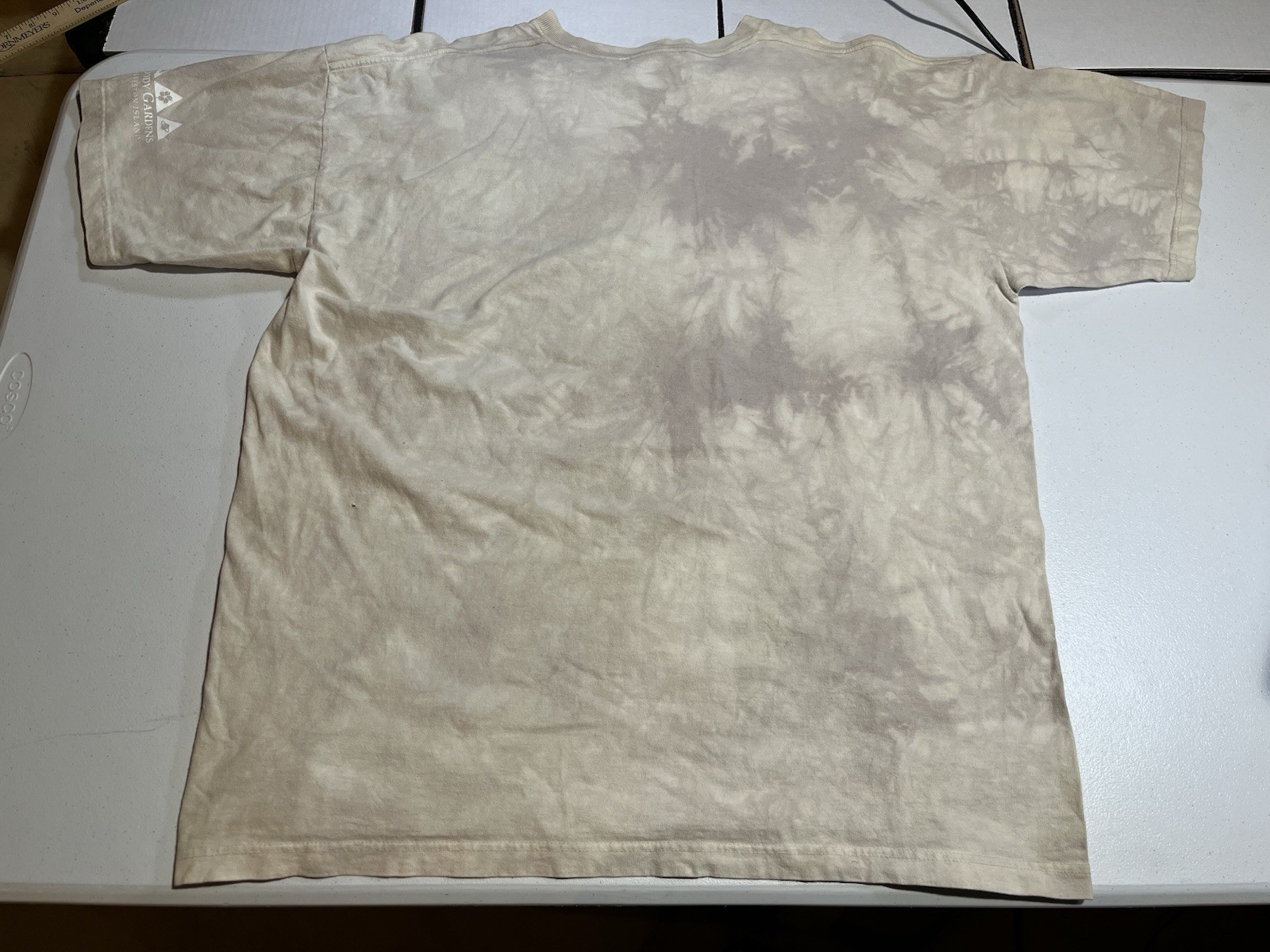 vtg The Mountain Mens XXL Butterfly Bird Nature Tie Dye Beige Gray T Shirt Y2K