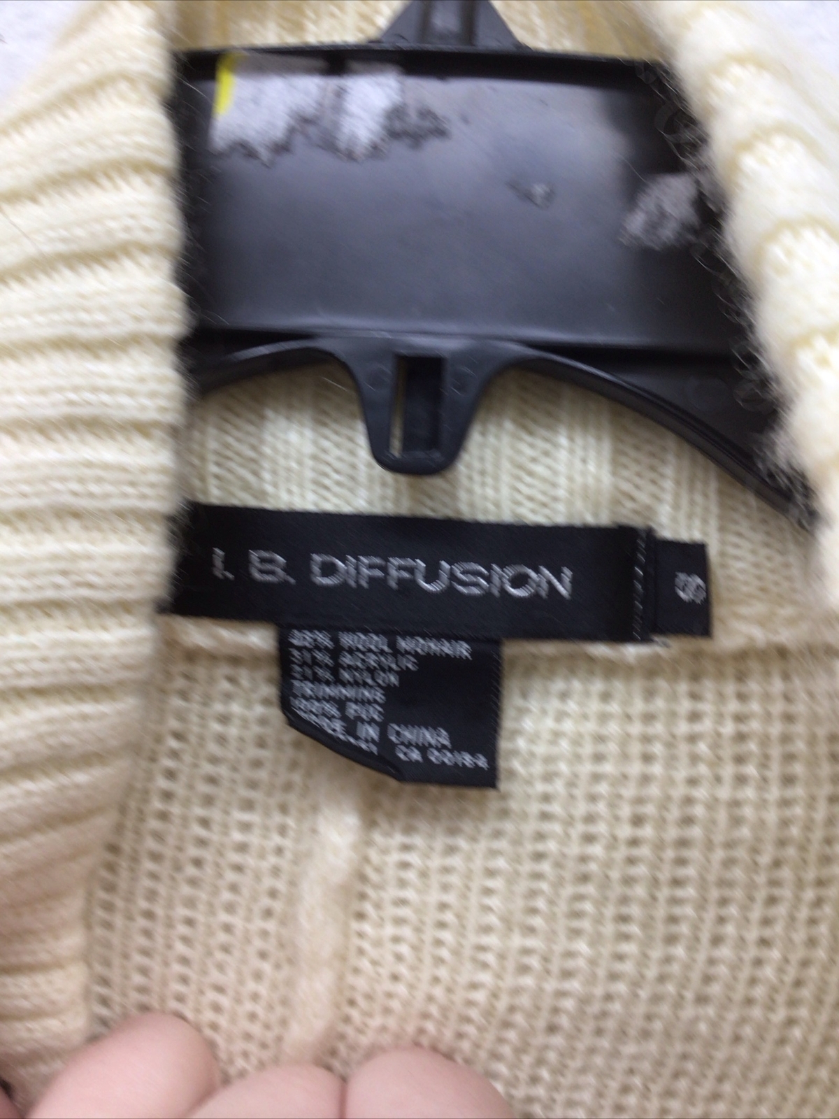 Vintage I.B. Diffusions Woman’s Small Ivory Cardigan Coat