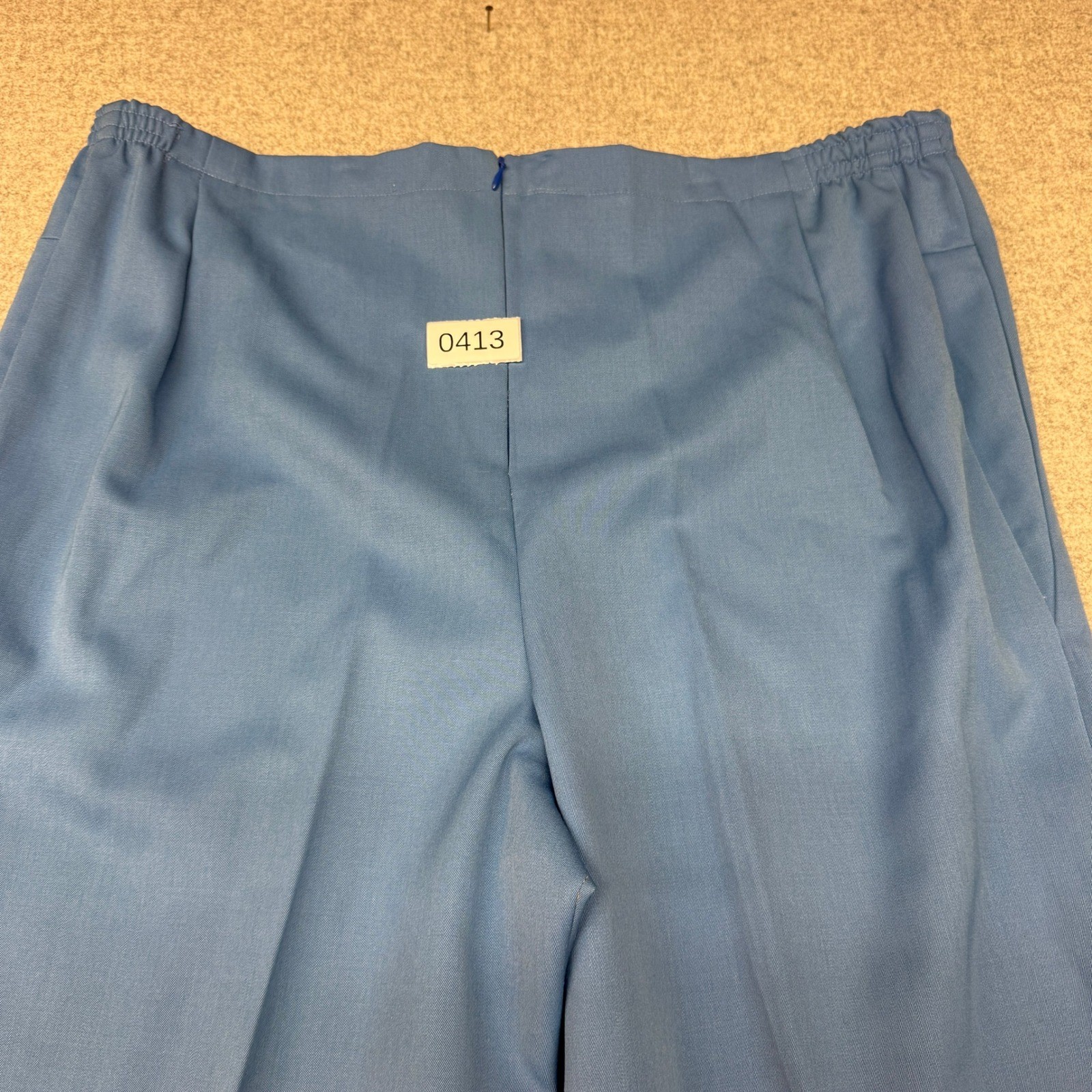 Vintage Blue Pant Suit Set Jacket & Trousers Gold Crest Buttons Professional 2PC