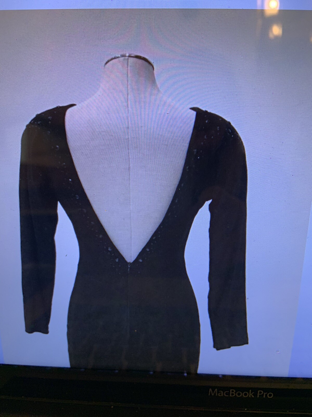 1980’s Vintage Black Suede Evening Dress By Vakko