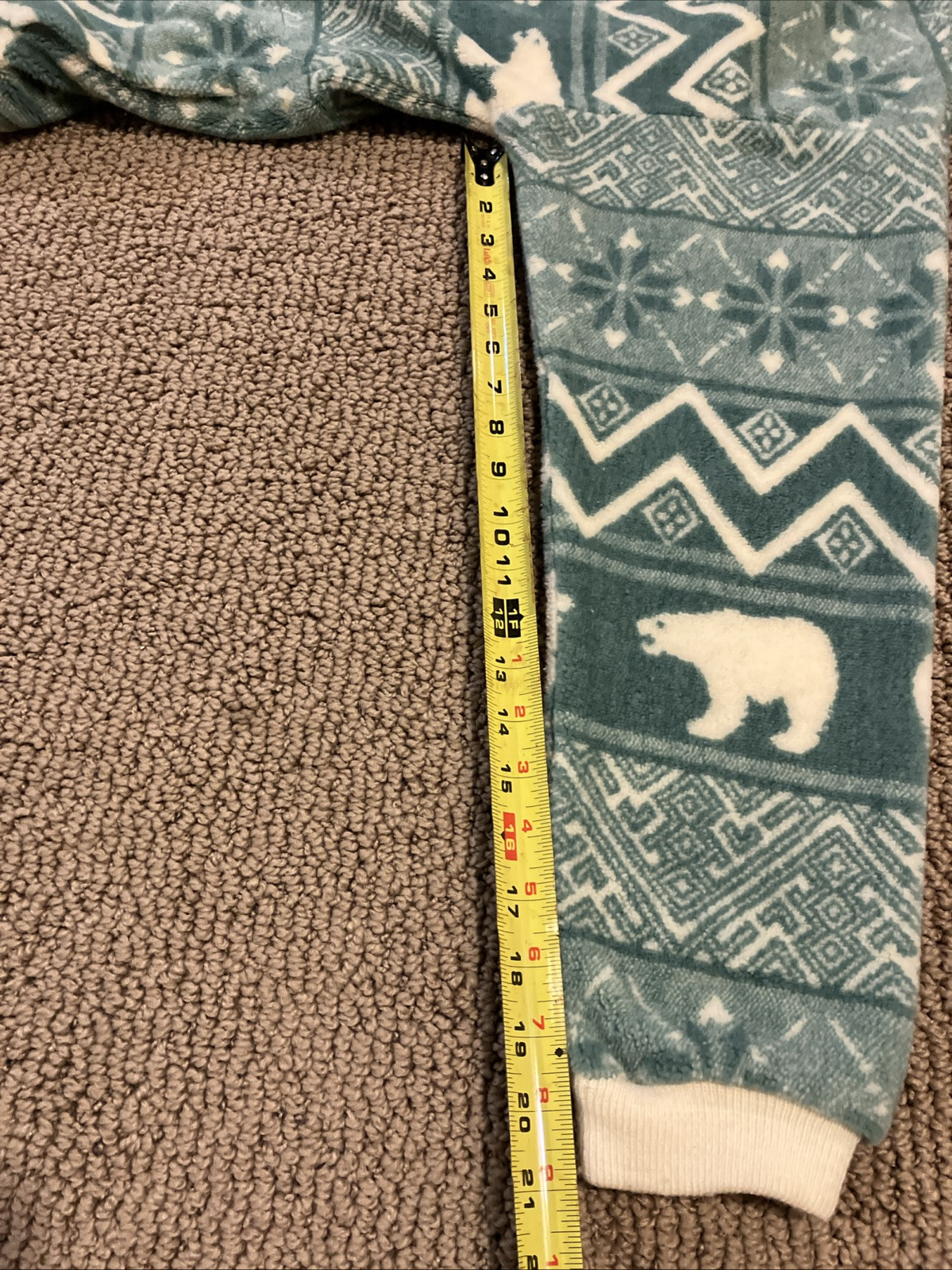 Ski Fleece Nordic Polar Bear Pullover Sweater Size Large Vintage 80’s Sunbuster