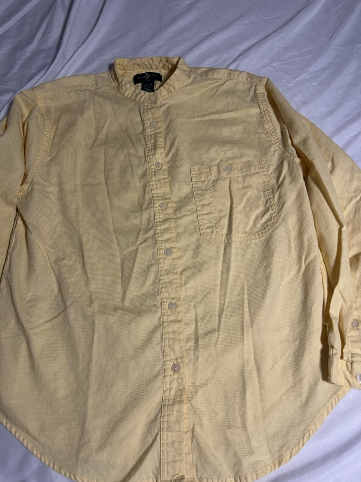 Vintage 80s Women’s Hunt Club Button Up Shirt Yellow Preppy Sz Medium 8/10