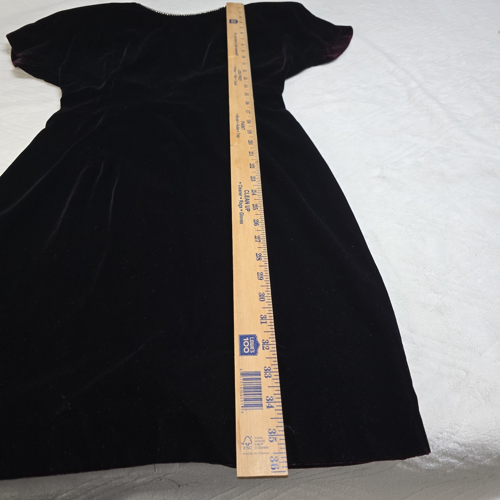 Datiani Black Burgundy Velvet Dress 6 Open Back Satin Bow Rhinestone Goth Glam