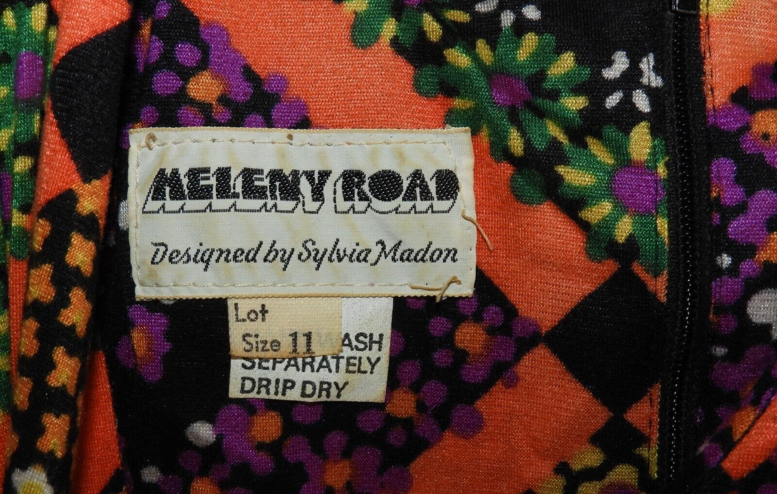 Meleny Road Retro Dress Costume Halloween Sylvia Madon Hippie Sz 11 Small 70’s