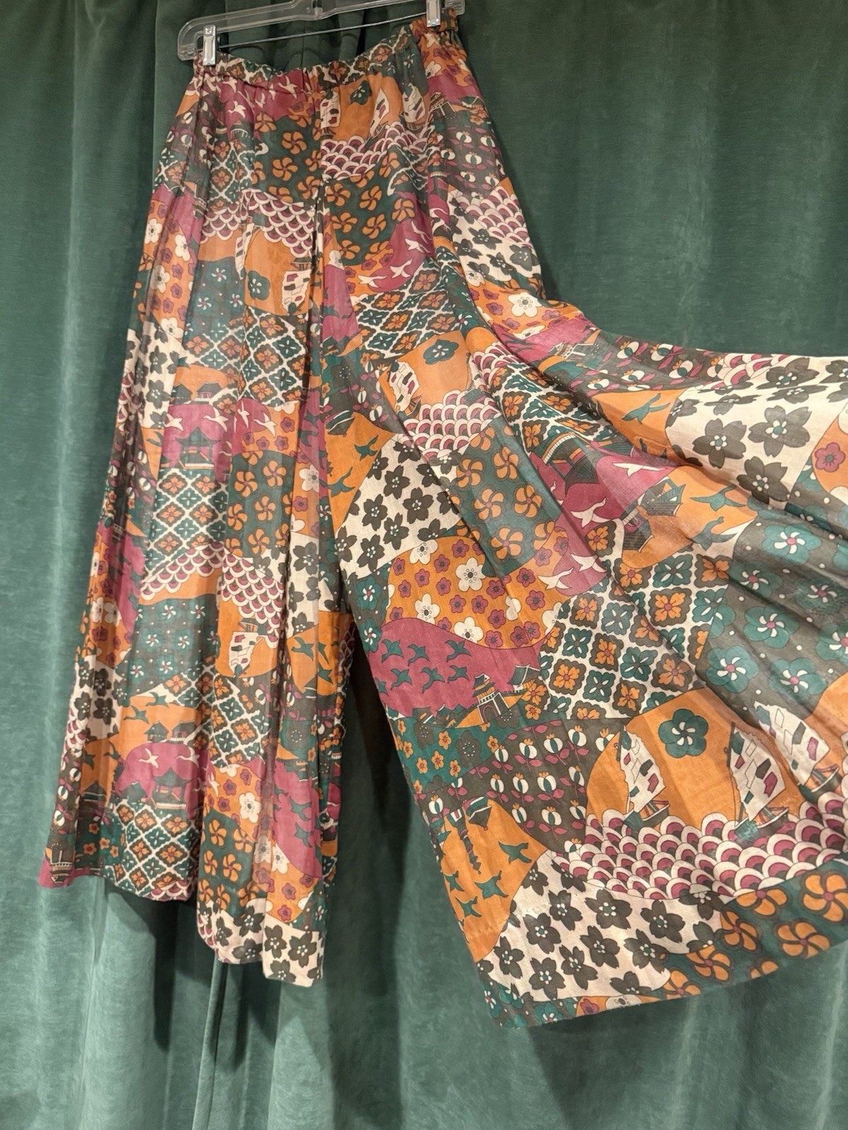 Vintage Chessa Davis Palazzo Pants Maxi Skirt Size M