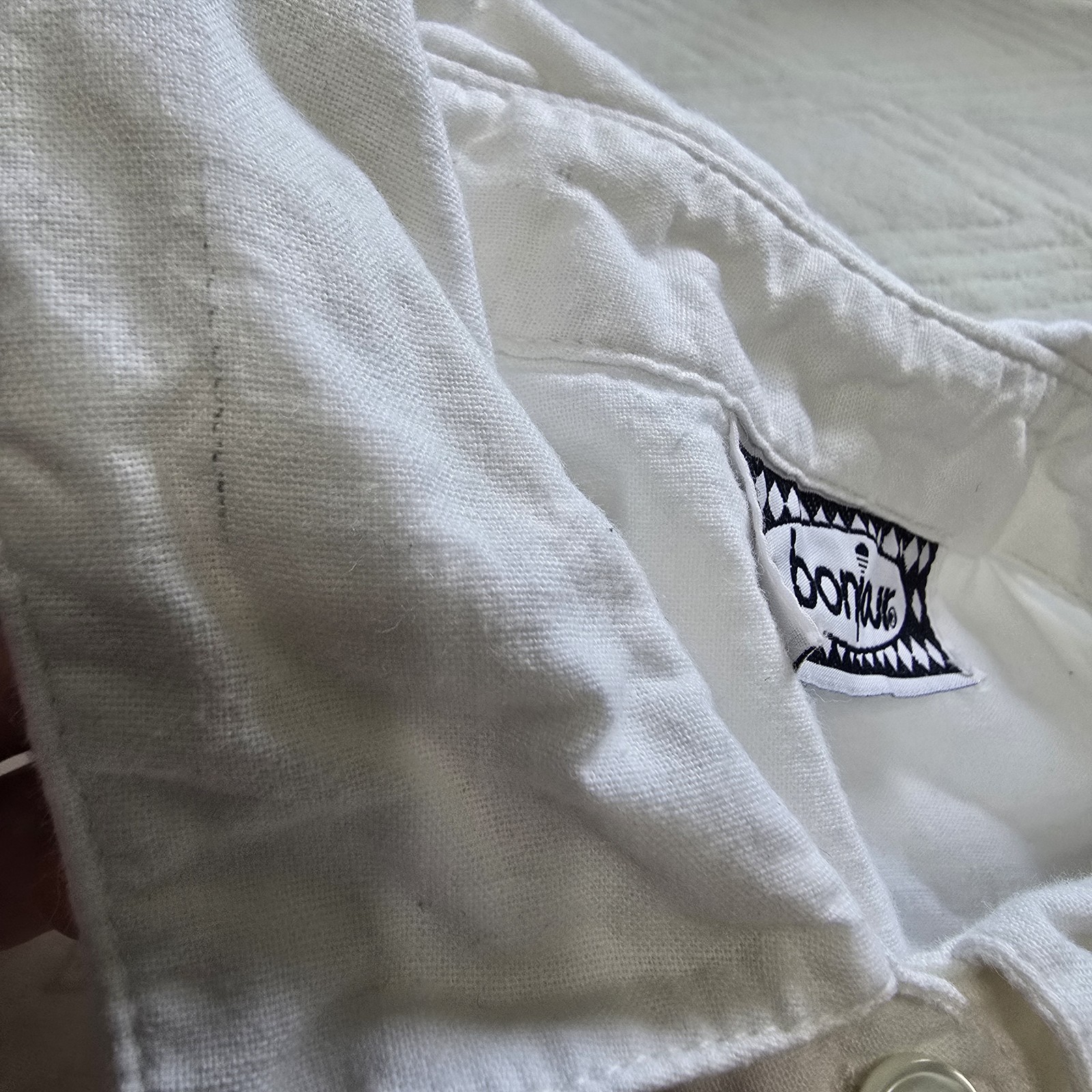 Vintage Bonjour White Button Top Fringe Embroidered Cowgirl Western Festival